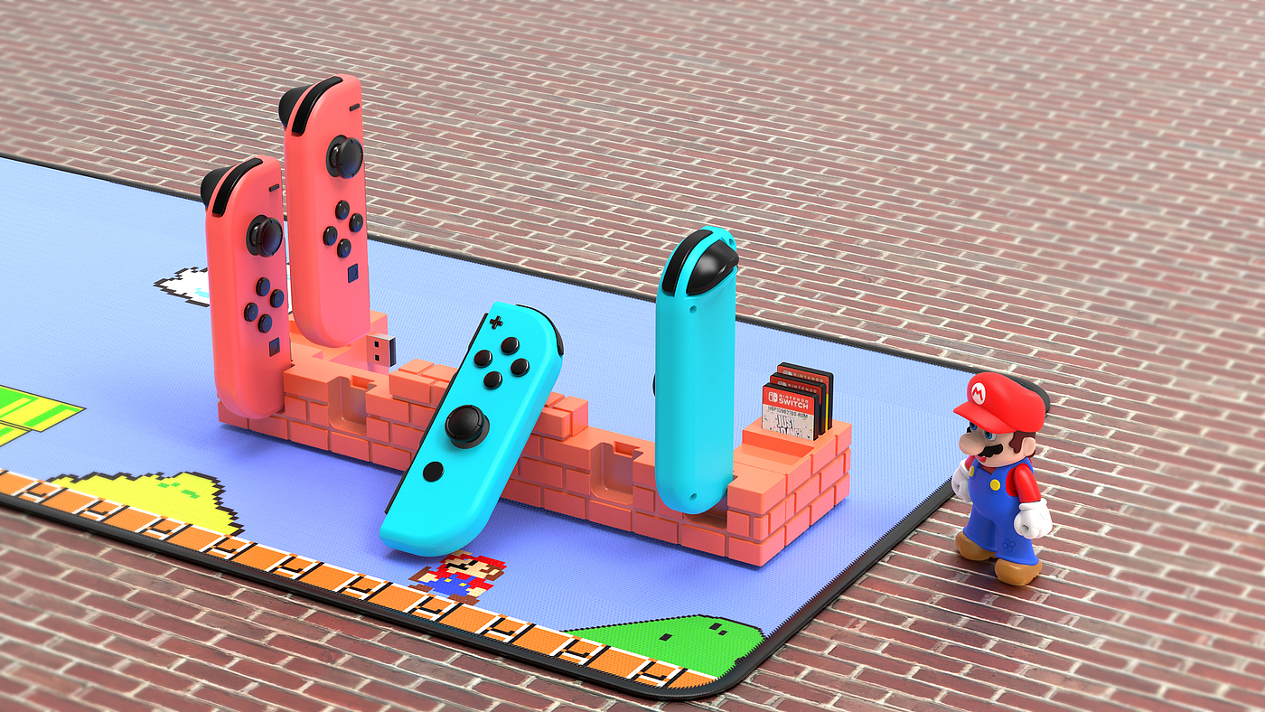 switch，Nintendo，Game handle，Charger，IP，product design，ID design，Appearance design，