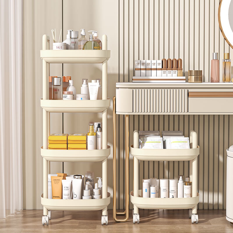 cream white，Storage rack，Receive，Storage shelf，Storage trolley，Storage trolley，