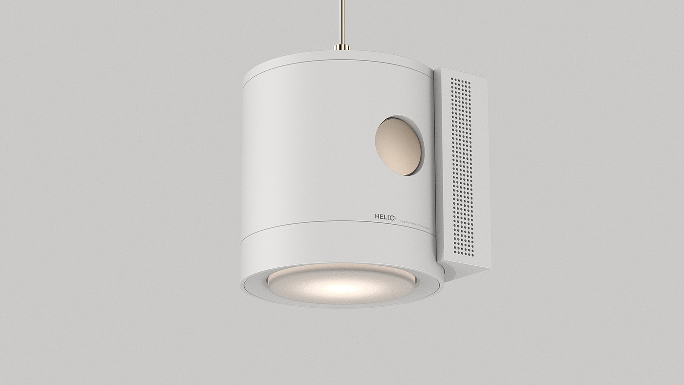 Helion，Projector，product design，white，