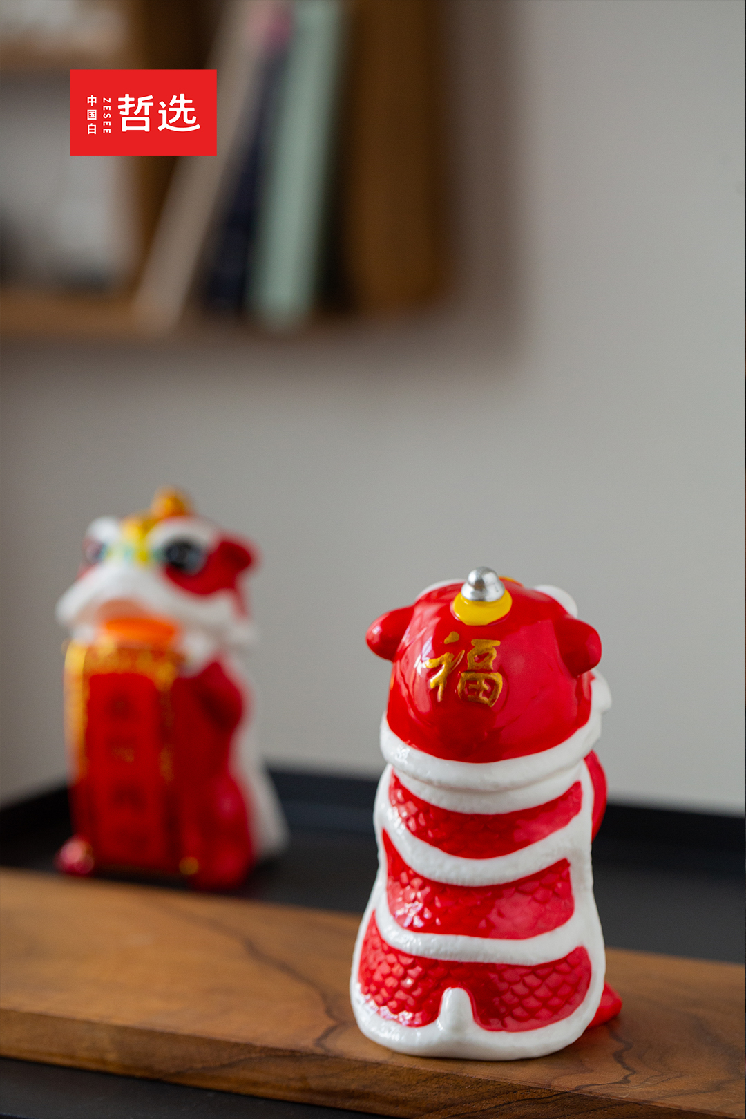 ceramics，Lion dance，Ornaments，National tide，