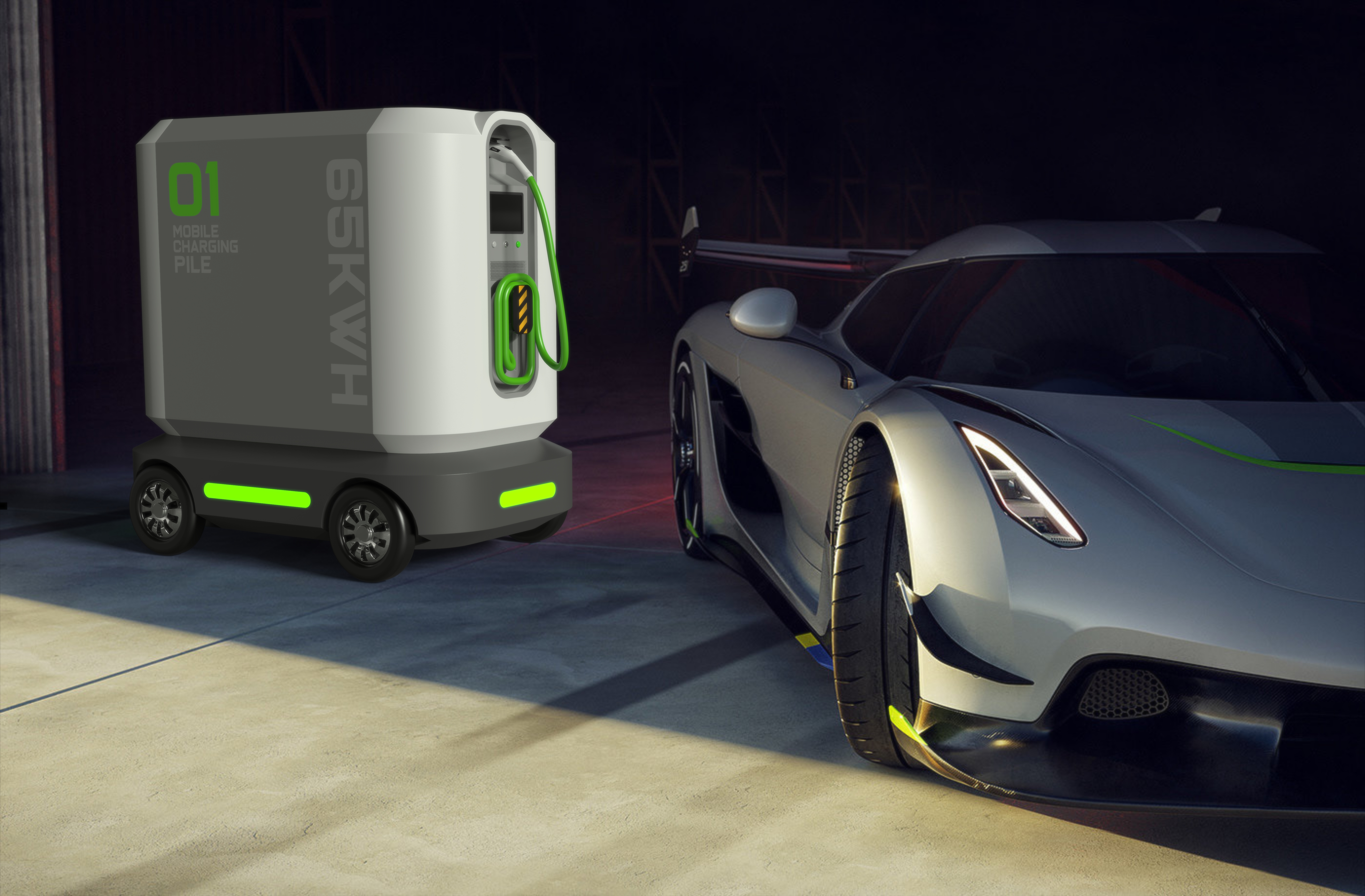 Charging car，new energy，