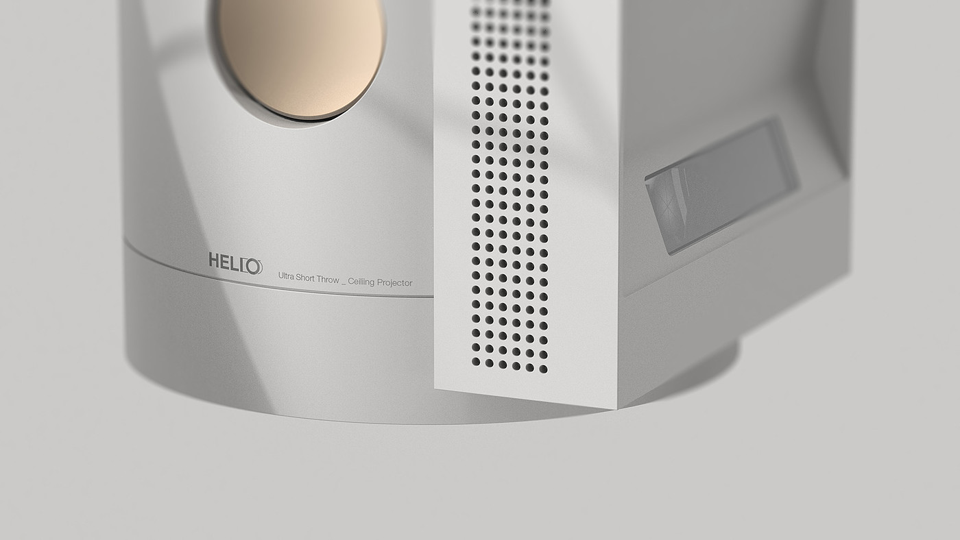 Helion，Projector，product design，white，