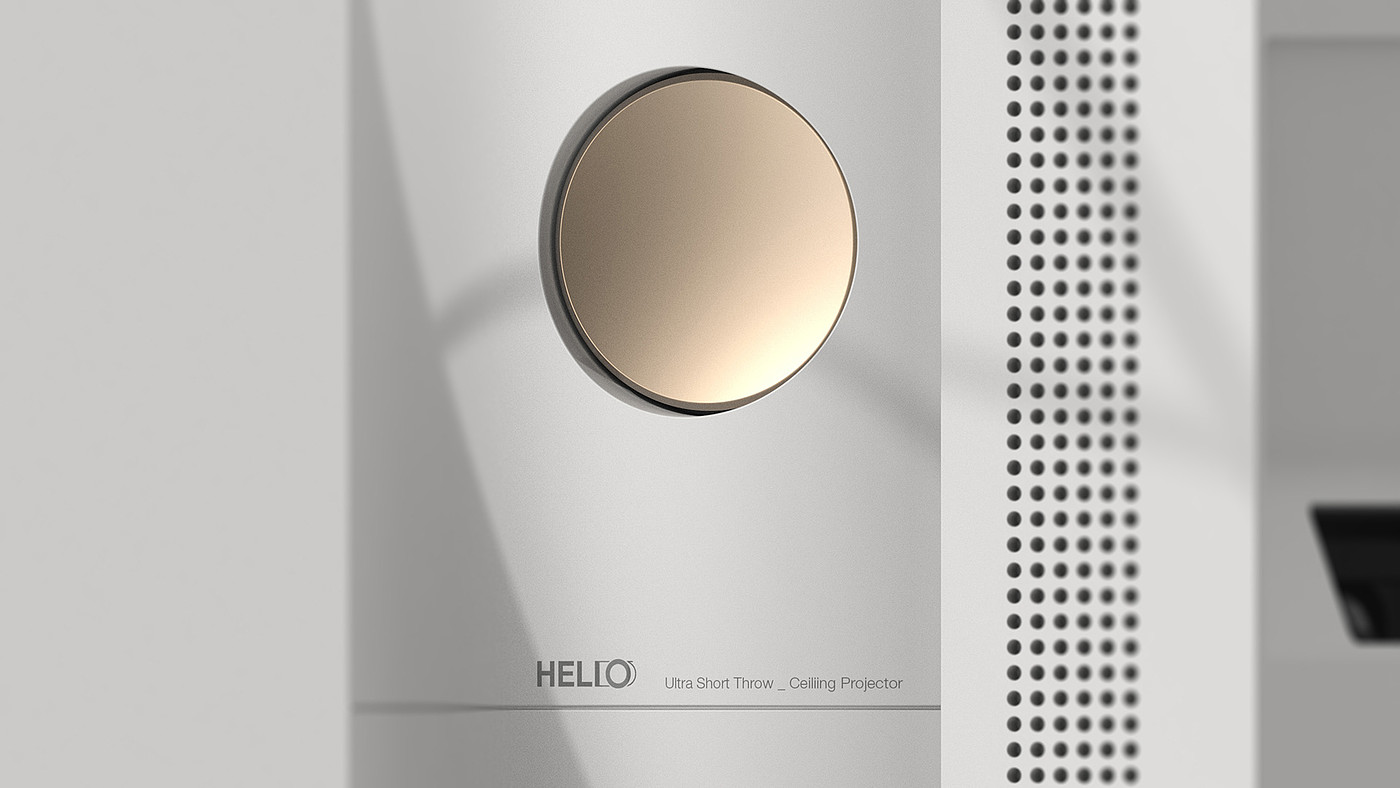 Helion，Projector，product design，white，