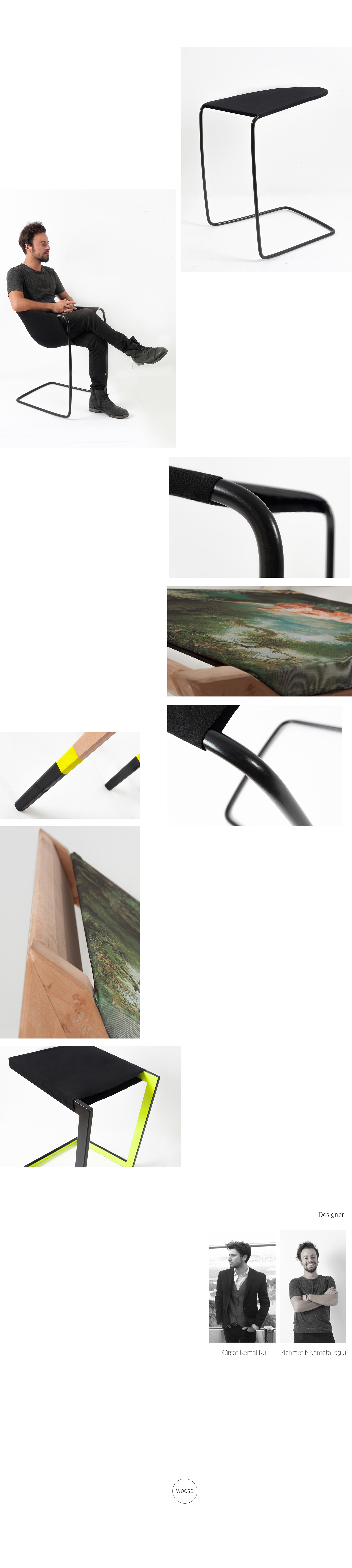 woose design，chair，textile，Metal，