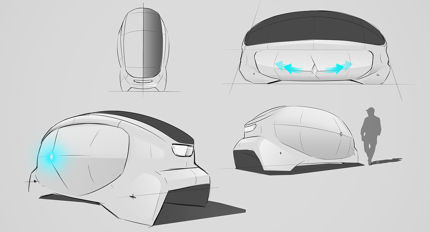 Renault Avame，汽车设计，草图，未来概念，