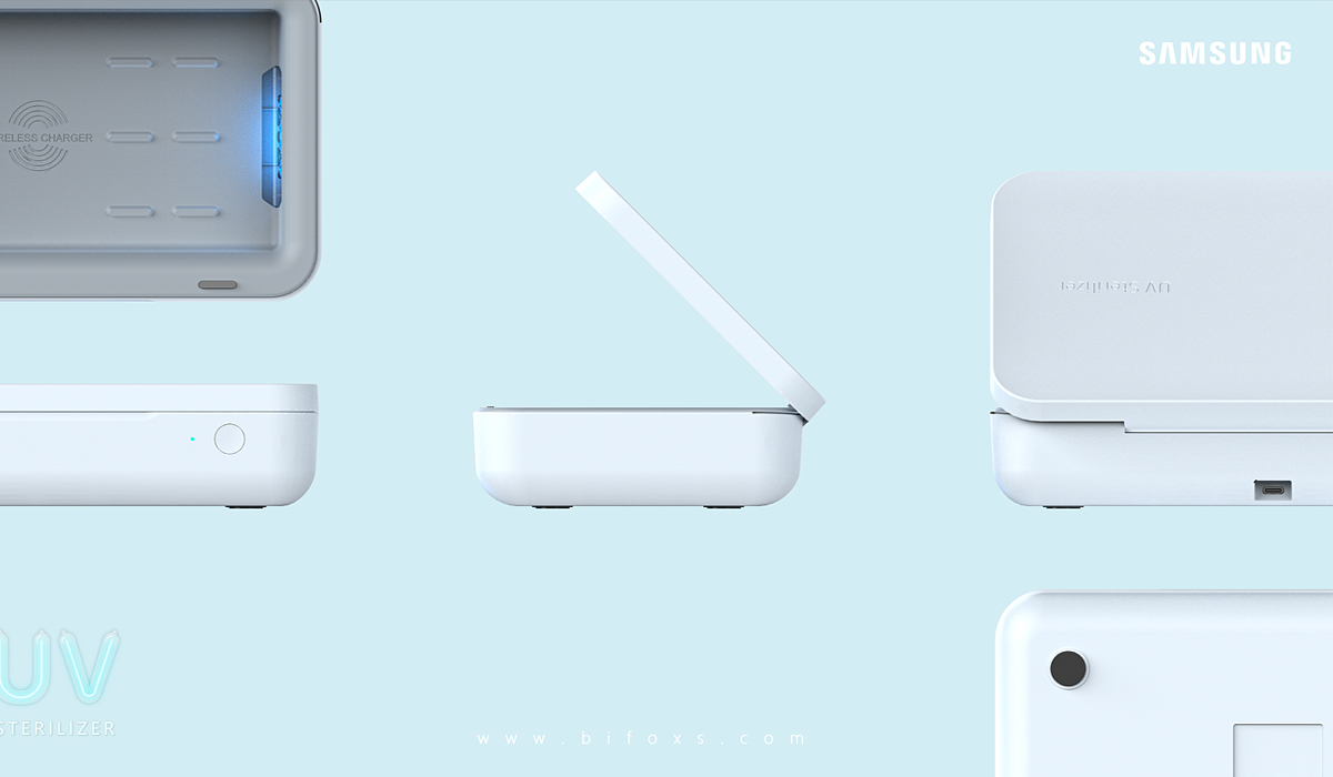Samsung UV disinfection box，Samsung UV disinfection box design，Disinfection box design，product design，industrial design，