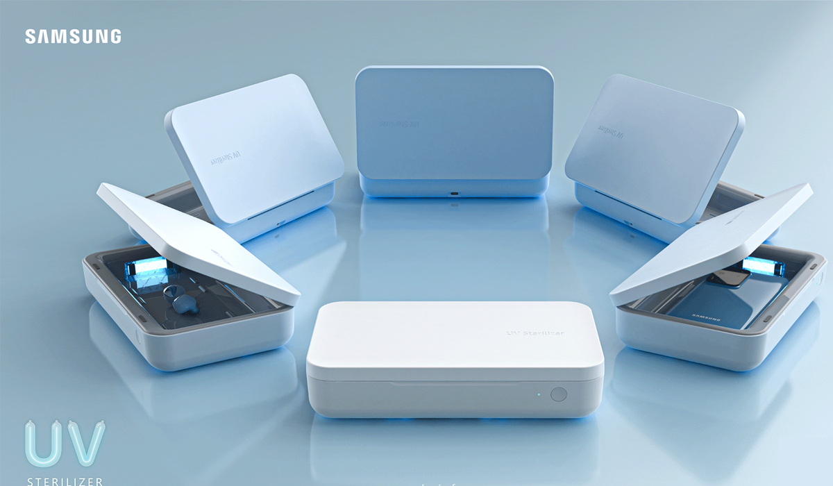 Samsung UV disinfection box，Samsung UV disinfection box design，Disinfection box design，product design，industrial design，