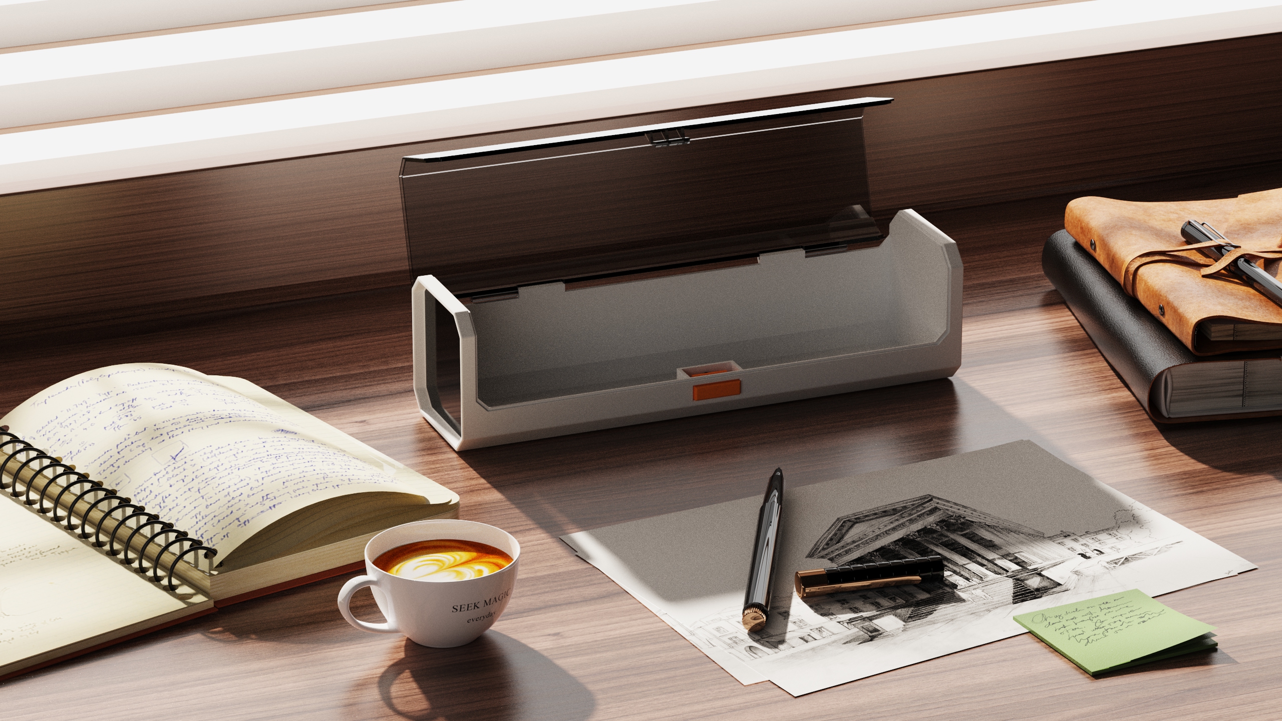 Stationery，to work in an office，Receive，Table setting，