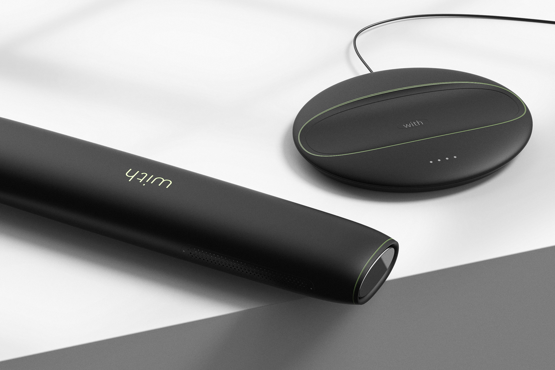 with，Intelligent baton，product design，black，