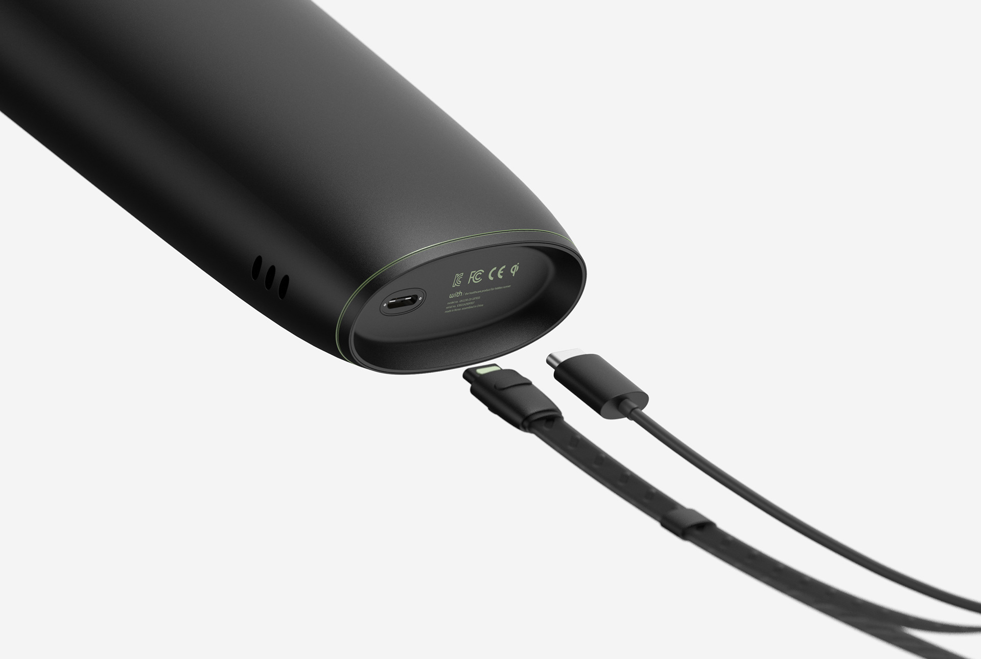 with，Intelligent baton，product design，black，