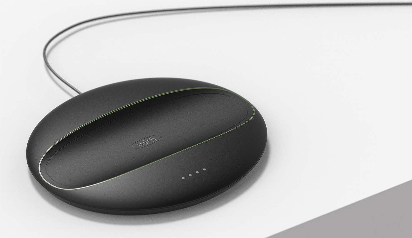 with，Intelligent baton，product design，black，