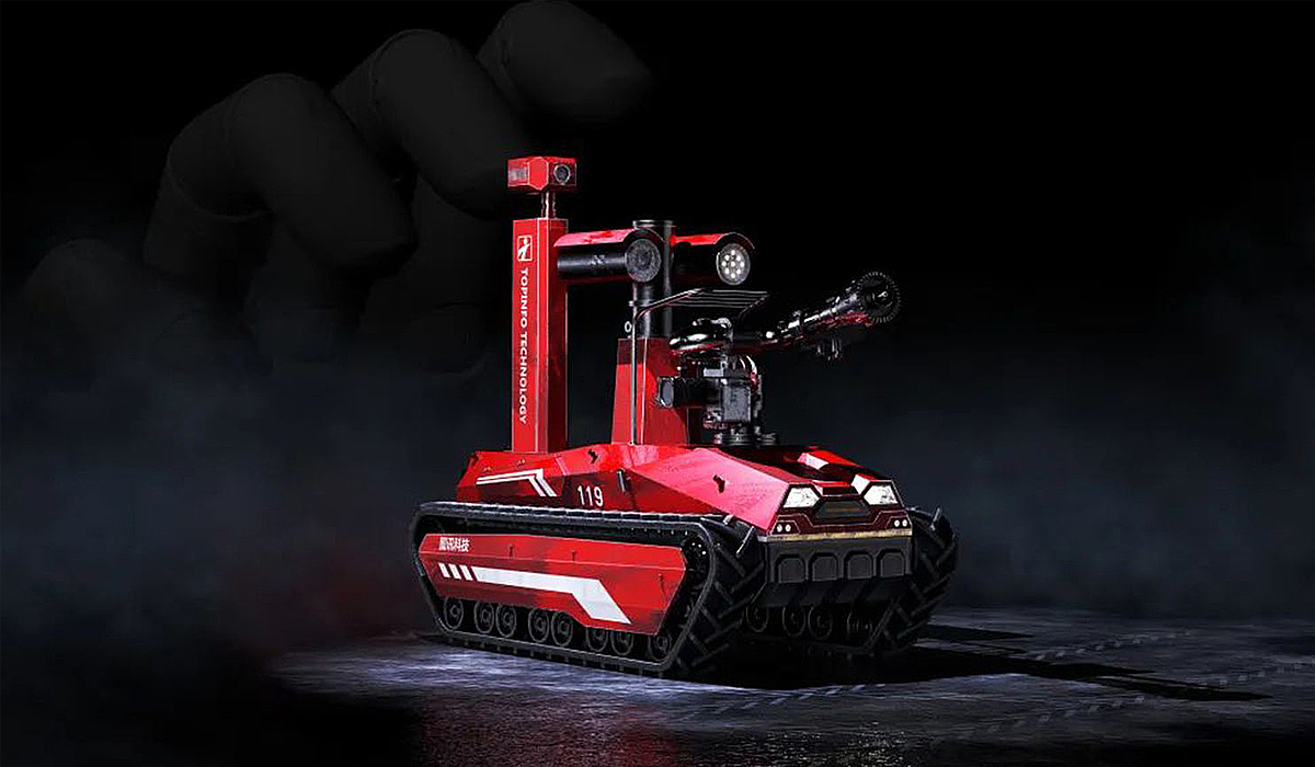 Fire Fighting Reconnaissance Robot，Fire robot design，Design of fire extinguishing robot，Industrial Robot Design，Robot appearance design，