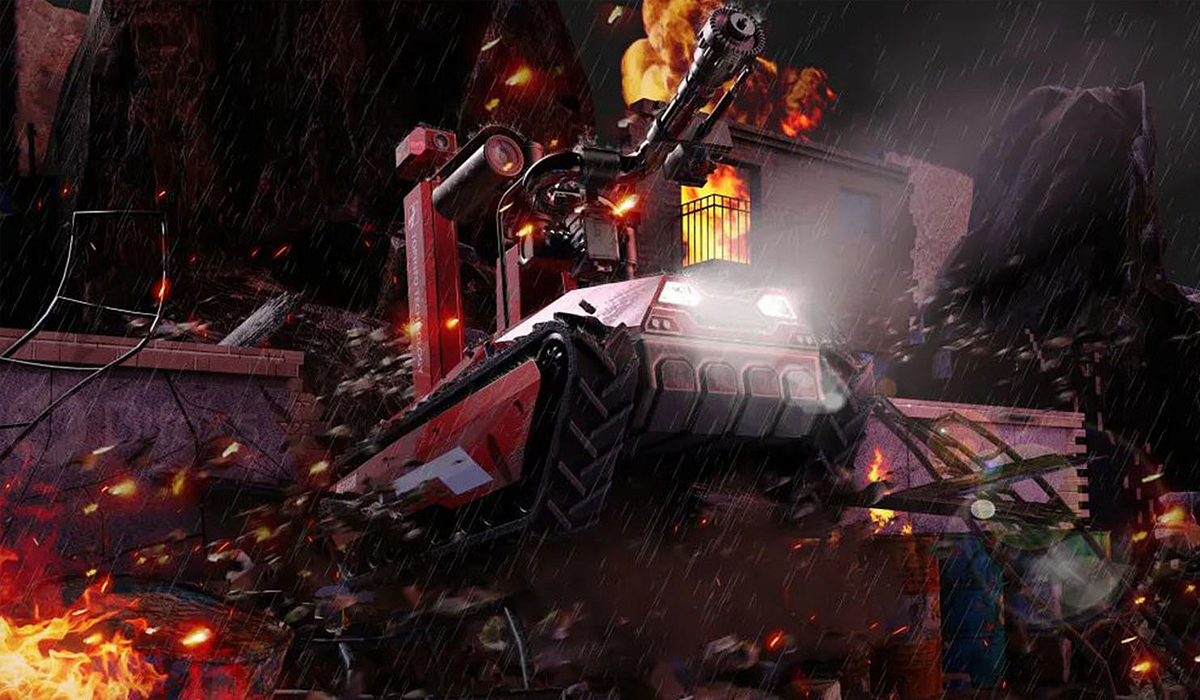 Fire Fighting Reconnaissance Robot，Fire robot design，Design of fire extinguishing robot，Industrial Robot Design，Robot appearance design，