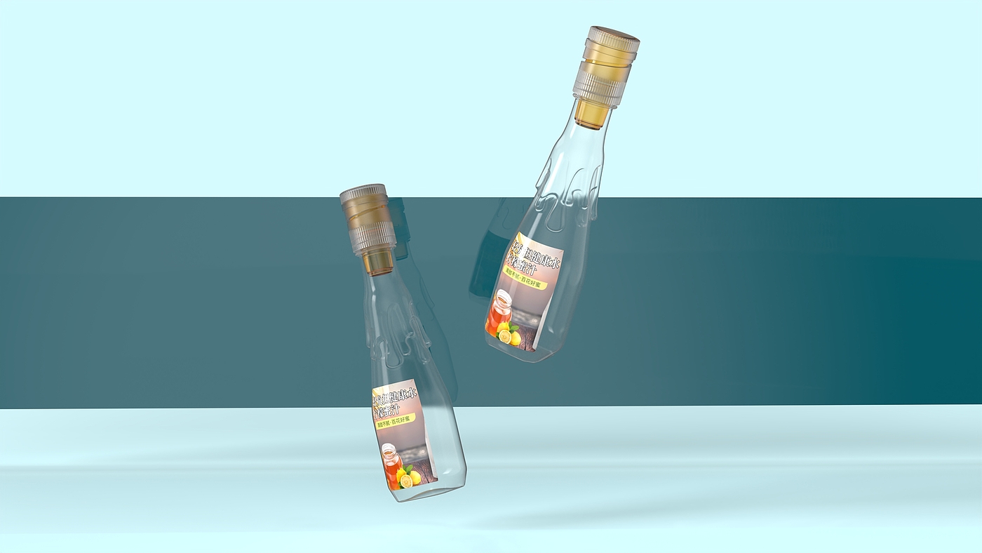 Bottle design, a bottle, dig in the bottle pile，