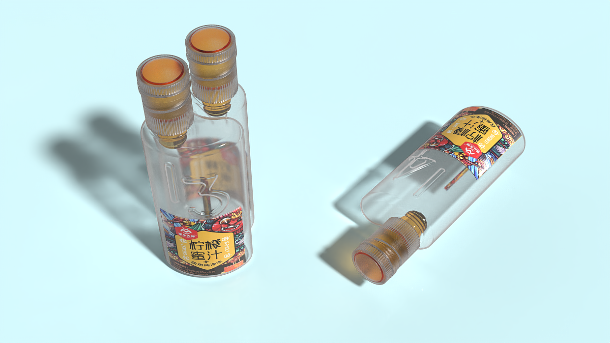 Bottle design, a bottle, dig in the bottle pile，