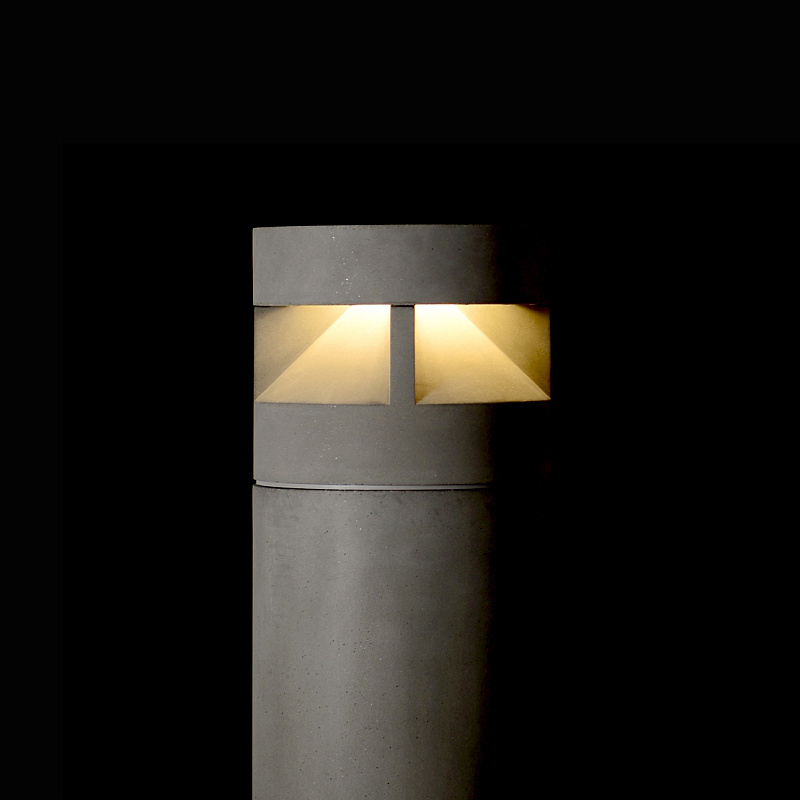 Cement lamp，Courtyard lamp，Outdoor garden lights，garden lighting design，Concrete light fixture，Cement column lamp，Maggie Lighting，