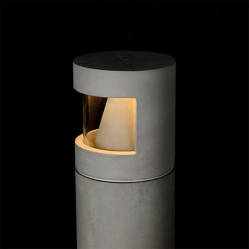 Cement lamp，Courtyard lamp，Outdoor garden lights，garden lighting design，Concrete light fixture，Cement column lamp，Maggie Lighting，