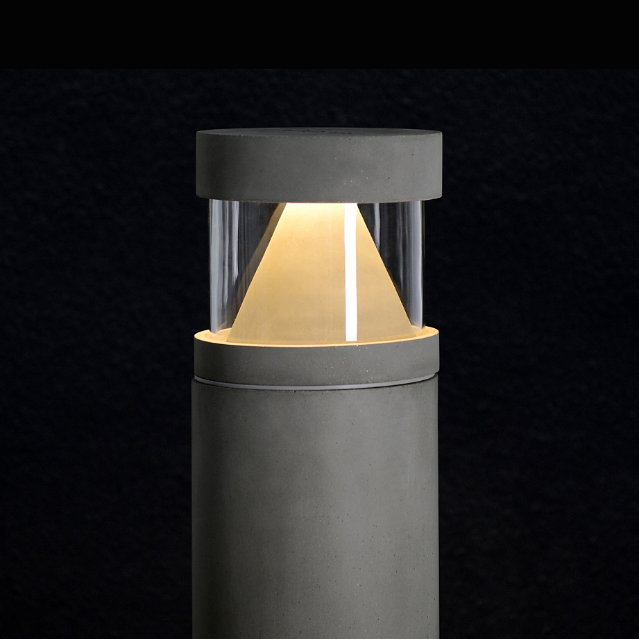 Cement lamp，Courtyard lamp，Outdoor garden lights，garden lighting design，Concrete light fixture，Cement column lamp，Maggie Lighting，