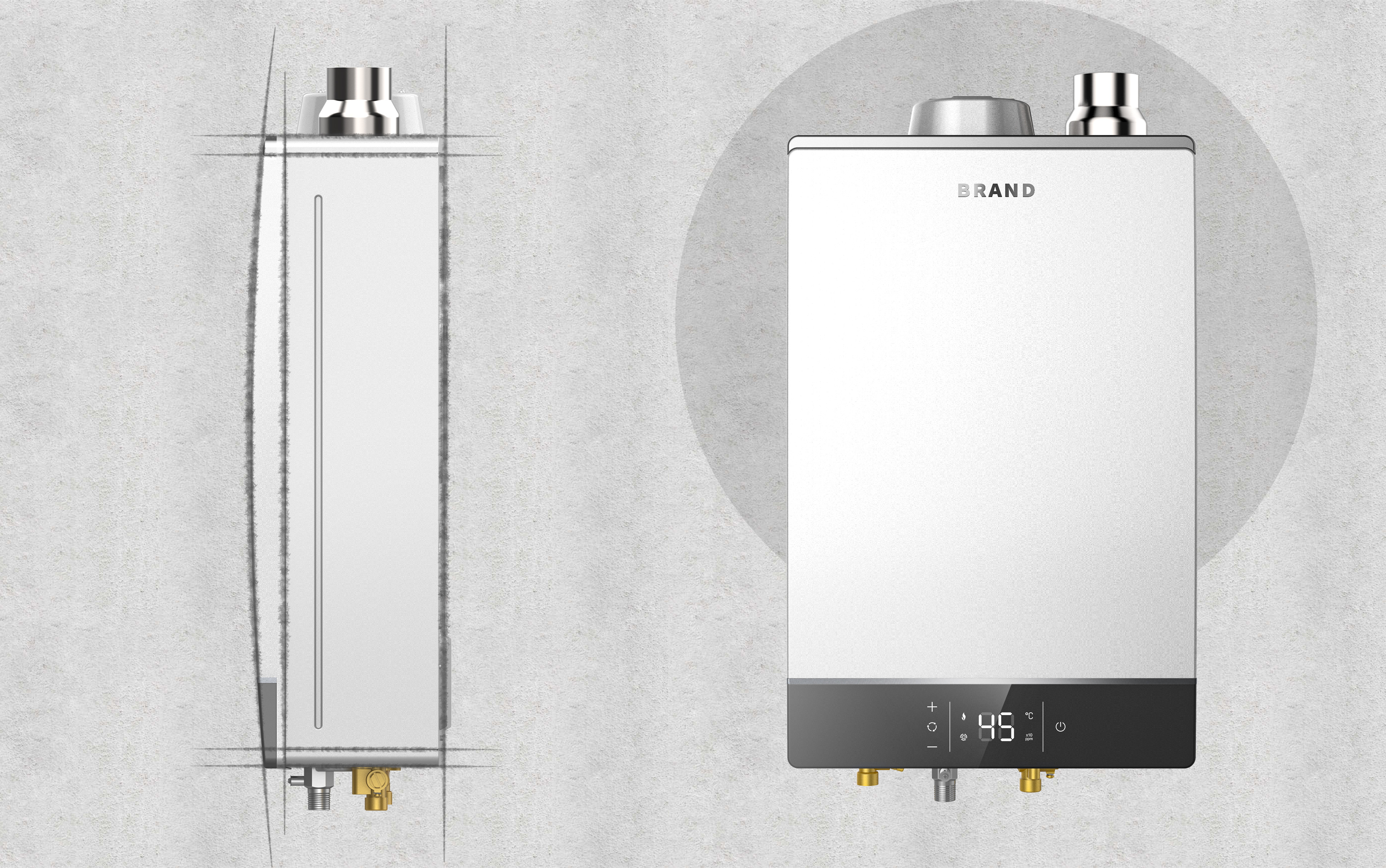 Gas Water Heater Design，Sheet metal products，industrial design，