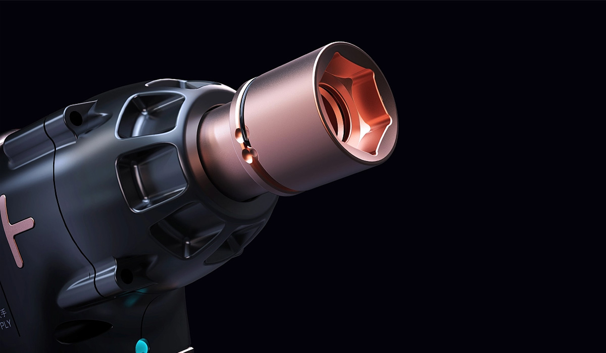 Electric wrench design，Electric wrench，Wrench Design，Industrial product design，industrial design，product design，