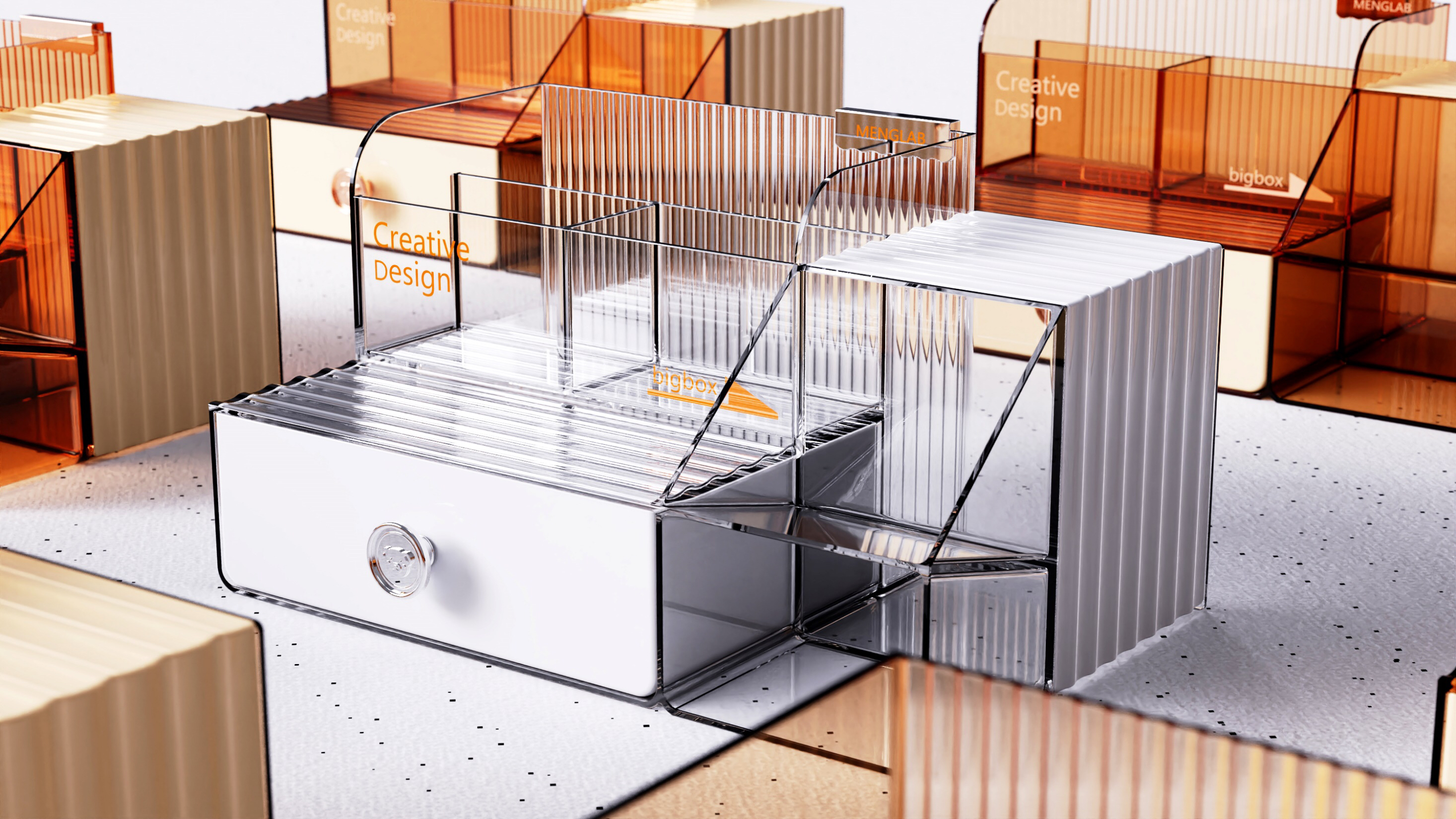 Receive，Seven-pack storage box，Desktop storage box，Stationery storage box，