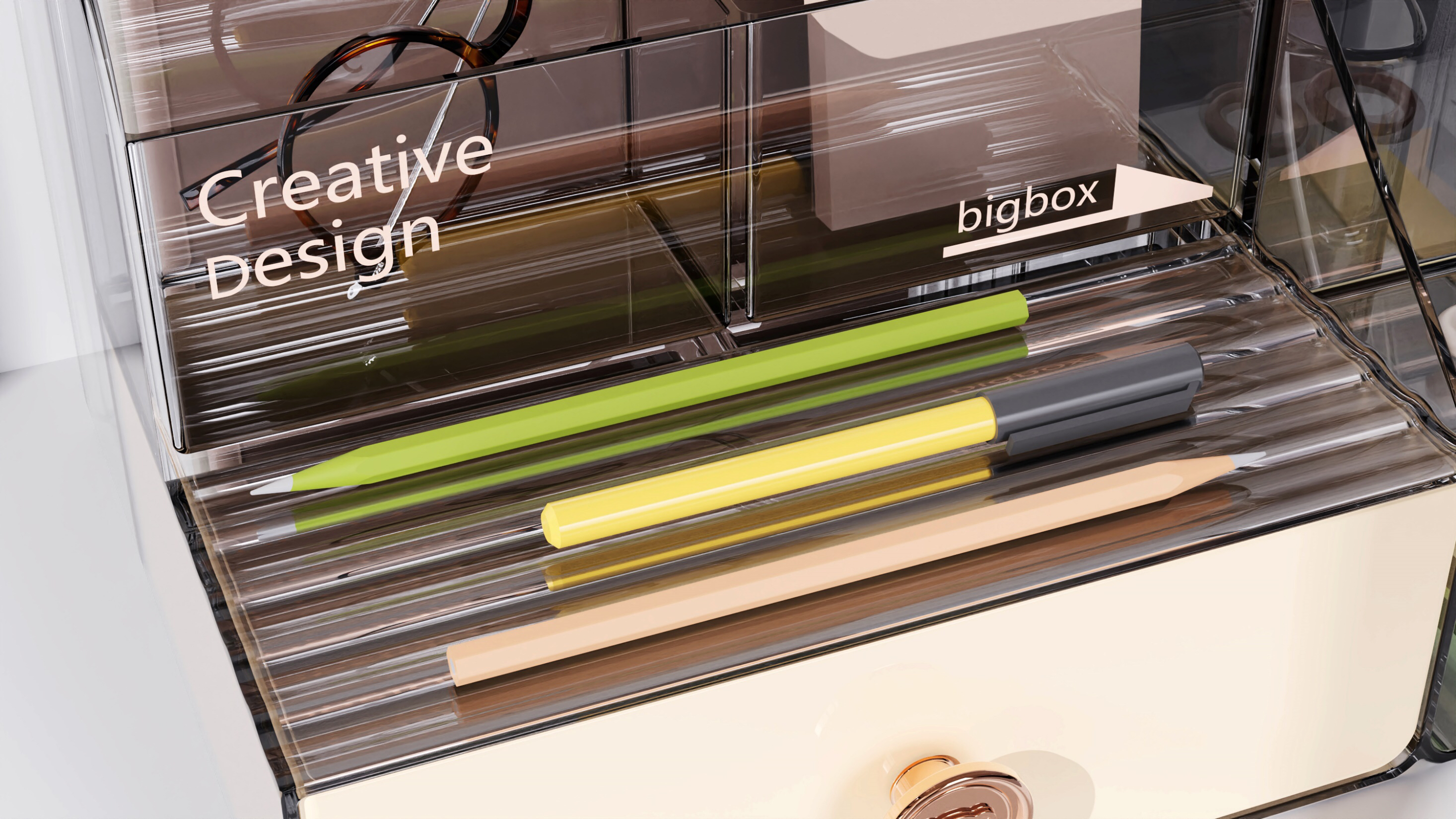 Receive，Seven-pack storage box，Desktop storage box，Stationery storage box，