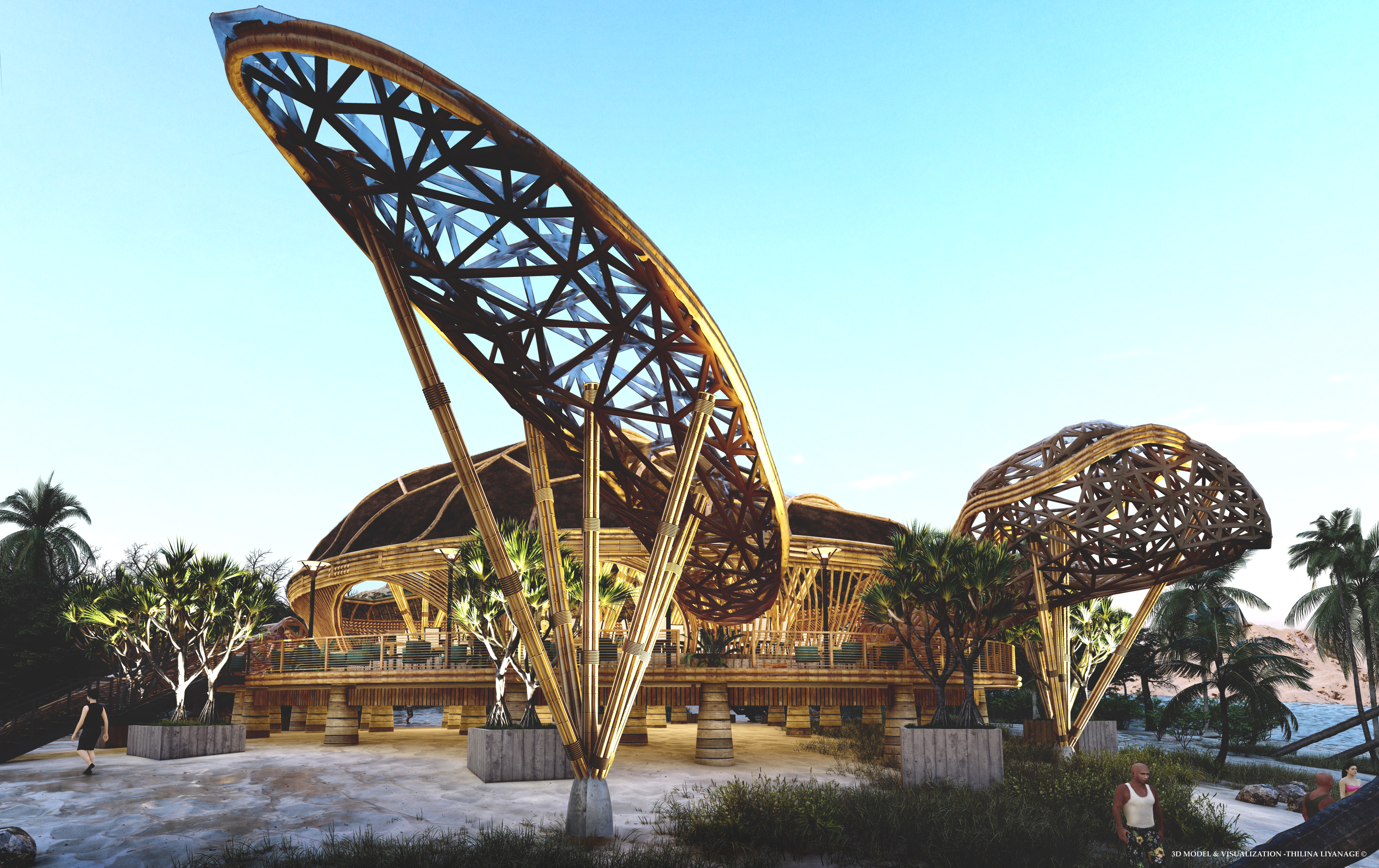 Architecture，visualization，Bamboo，Bamboo Architecture，lumion，