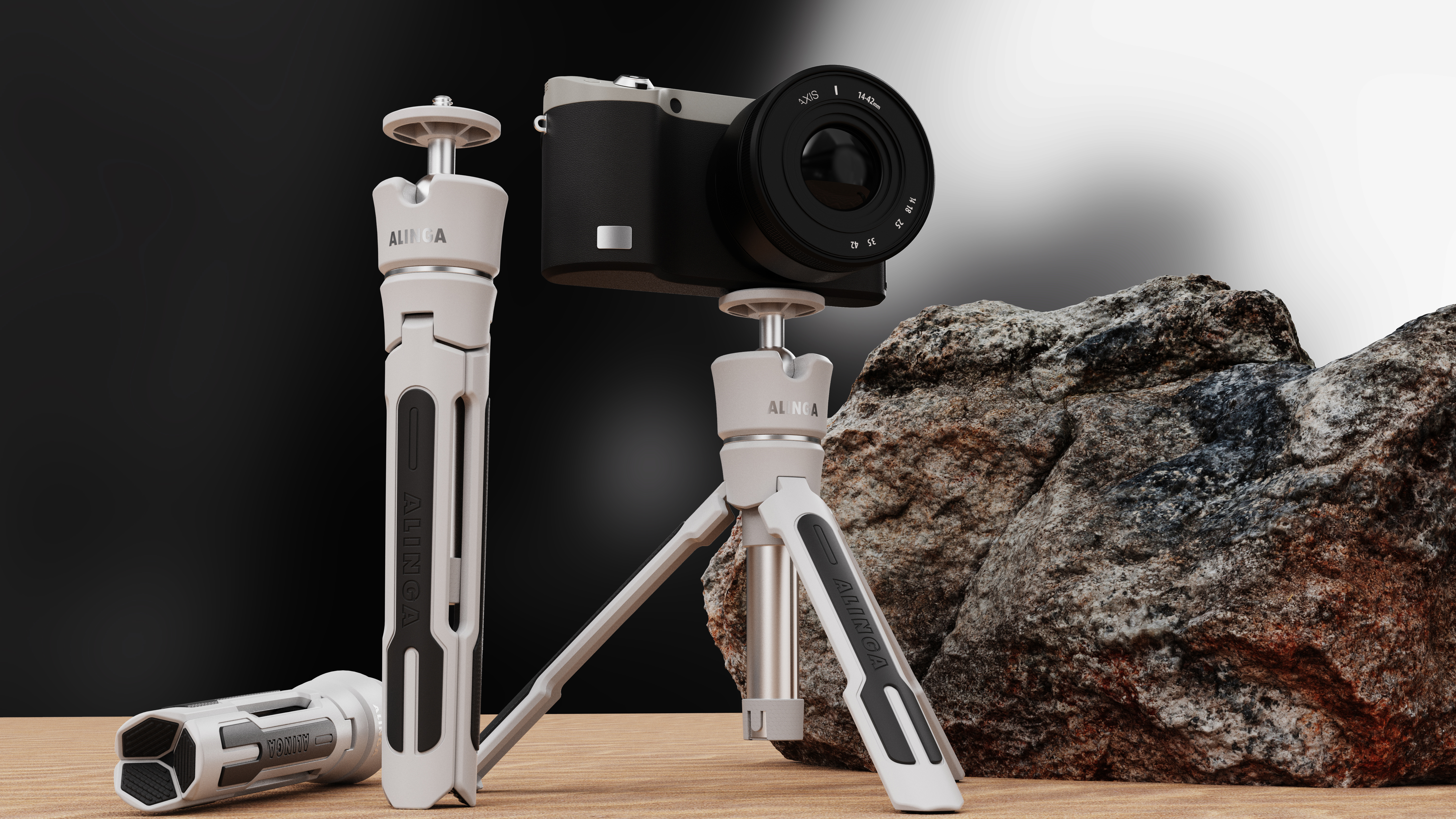 tripod，Mobile phone tripod，SLR Tripod，Mecha wind，Science fiction style，