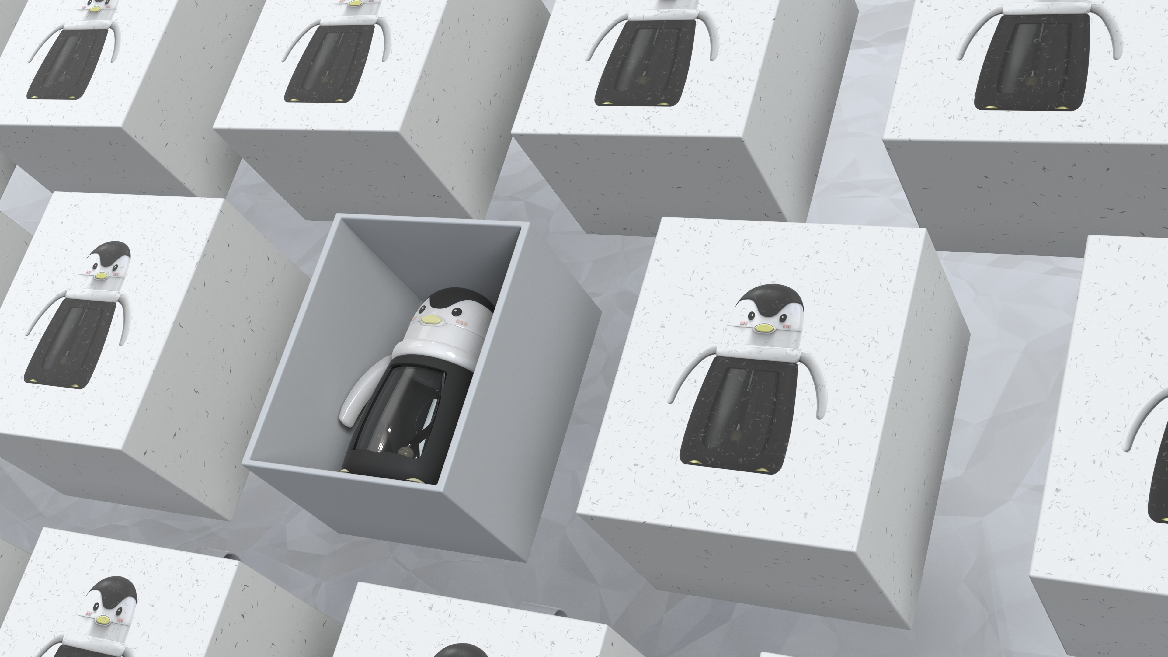 product design，industrial design，baby Trainer Cup，Bionics Design ，penguin，Children's water cup，Children's products，