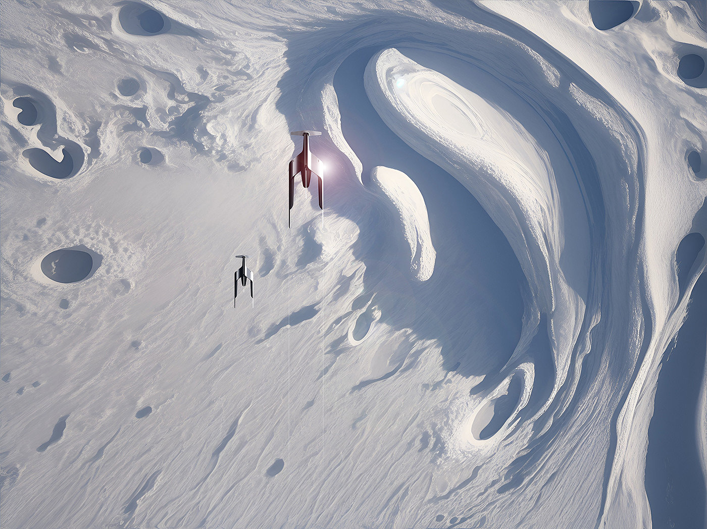 Soaring Forms，Aerocraft，originality，Digital art，