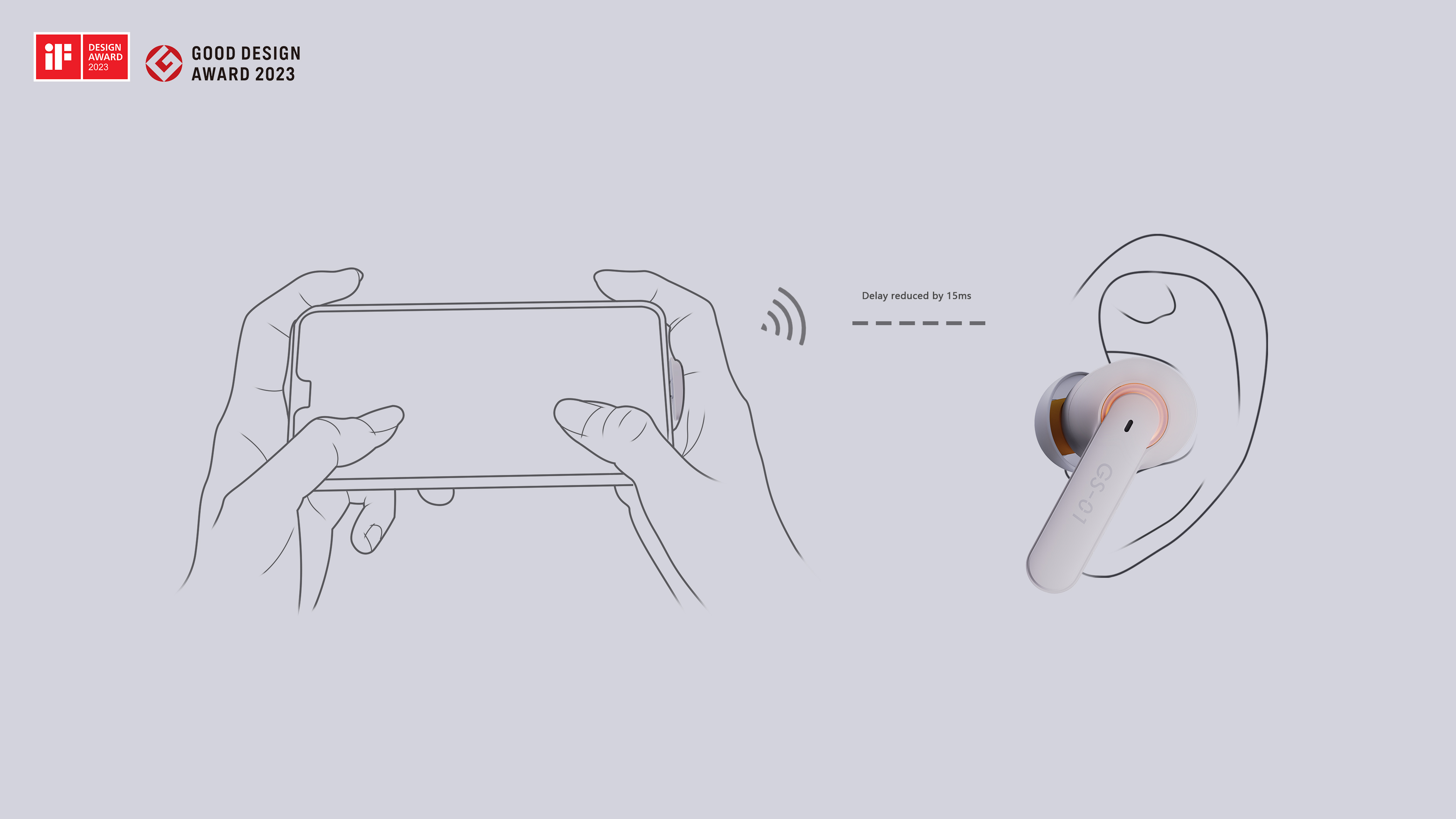 game，Bluetooth headset，tws，transparent，if，Japan Excellence Award，wireless，Modular design，