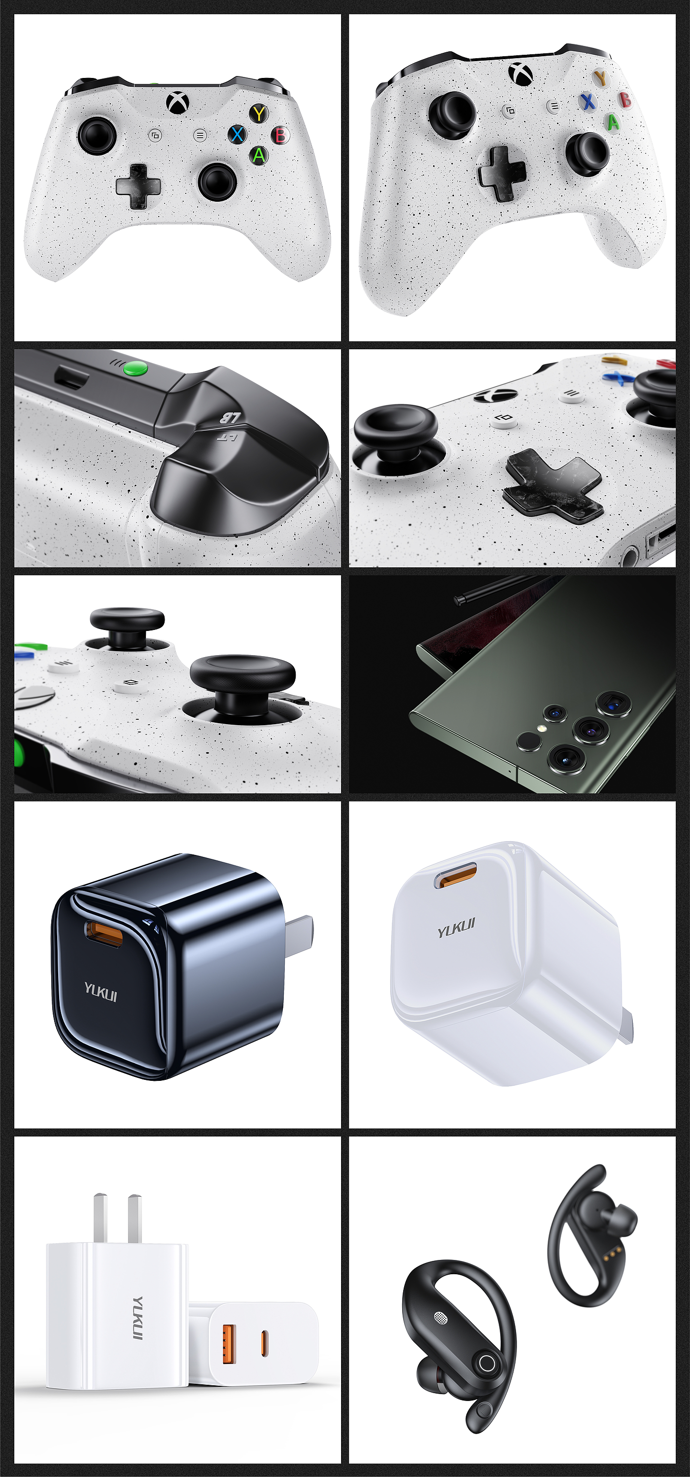 keyshot，photoshop，online retailers，Render，Consumer electronics，Mobile phone shell，Game handle，