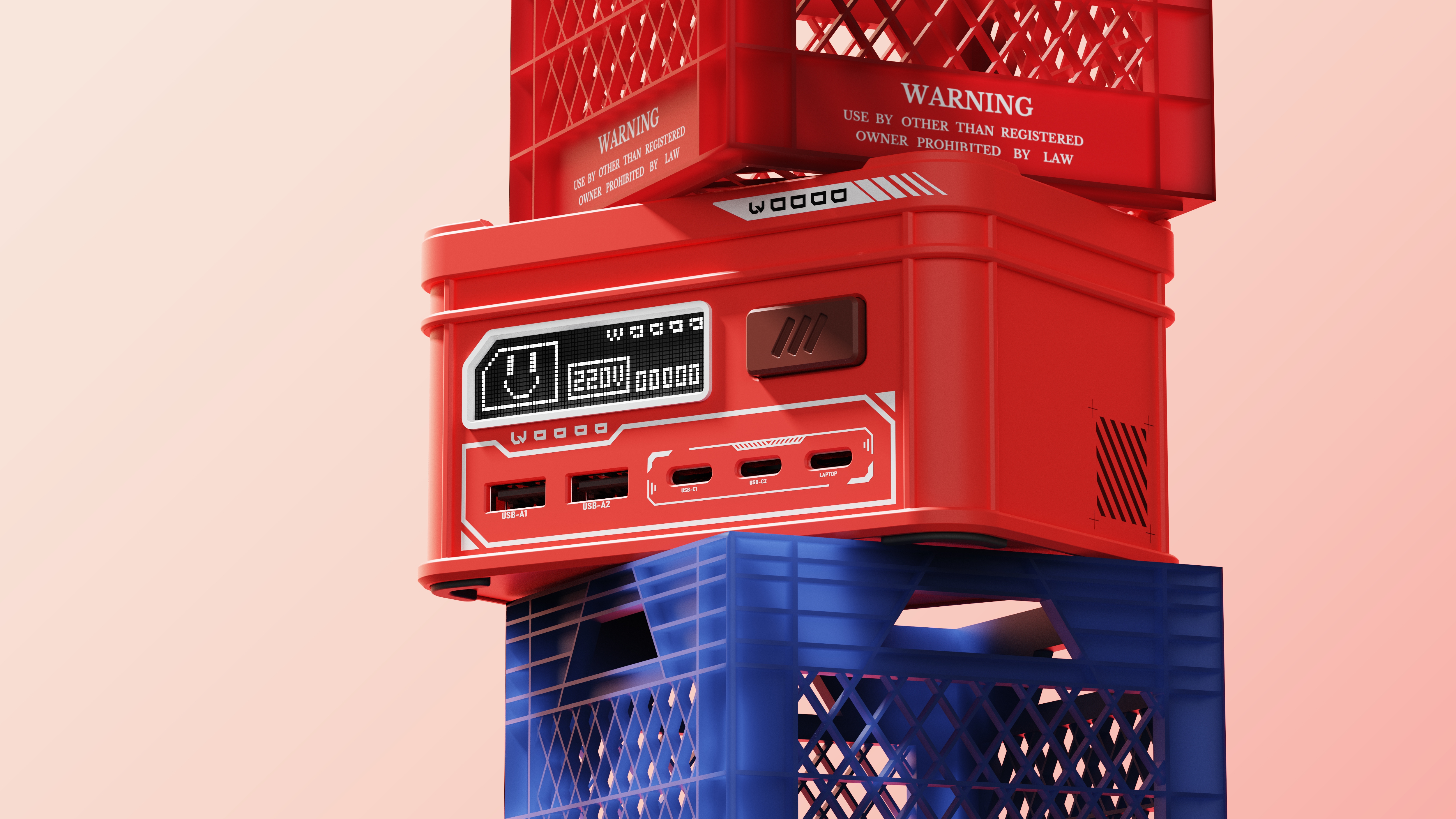 product design，Charger，industrial design，Keyshot rendering，