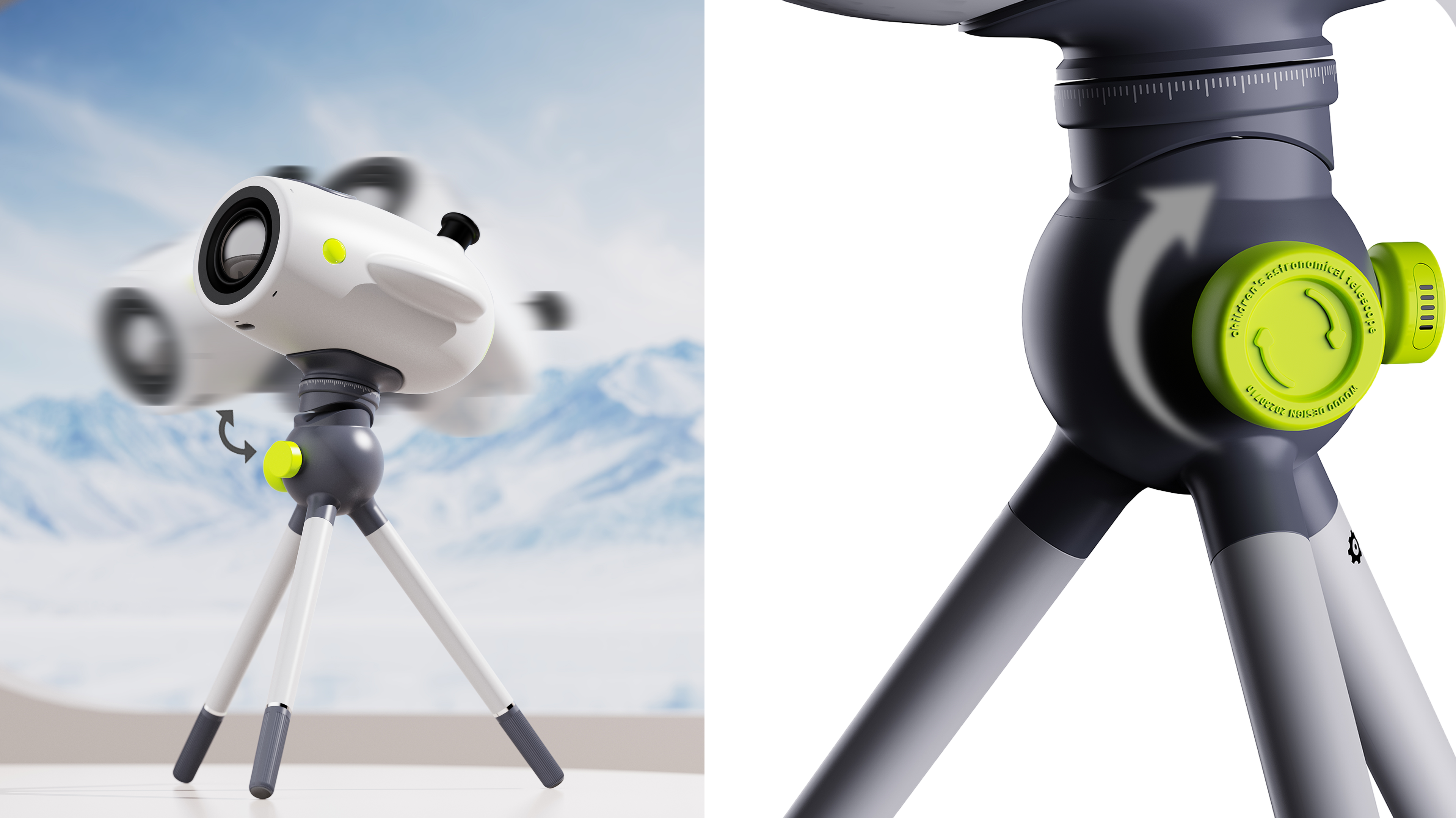 product design，children，telescope，intelligent telescope，keyshot，Render，modeling，sample reels，