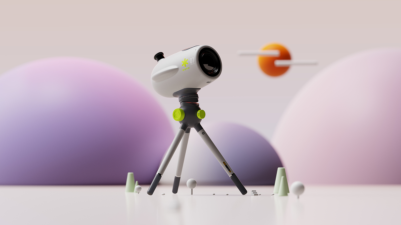 product design，children，telescope，intelligent telescope，keyshot，Render，modeling，sample reels，