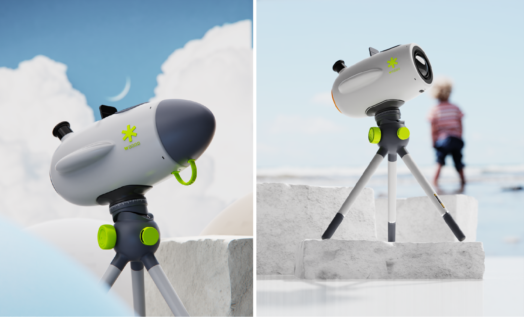 product design，children，telescope，intelligent telescope，keyshot，Render，modeling，sample reels，
