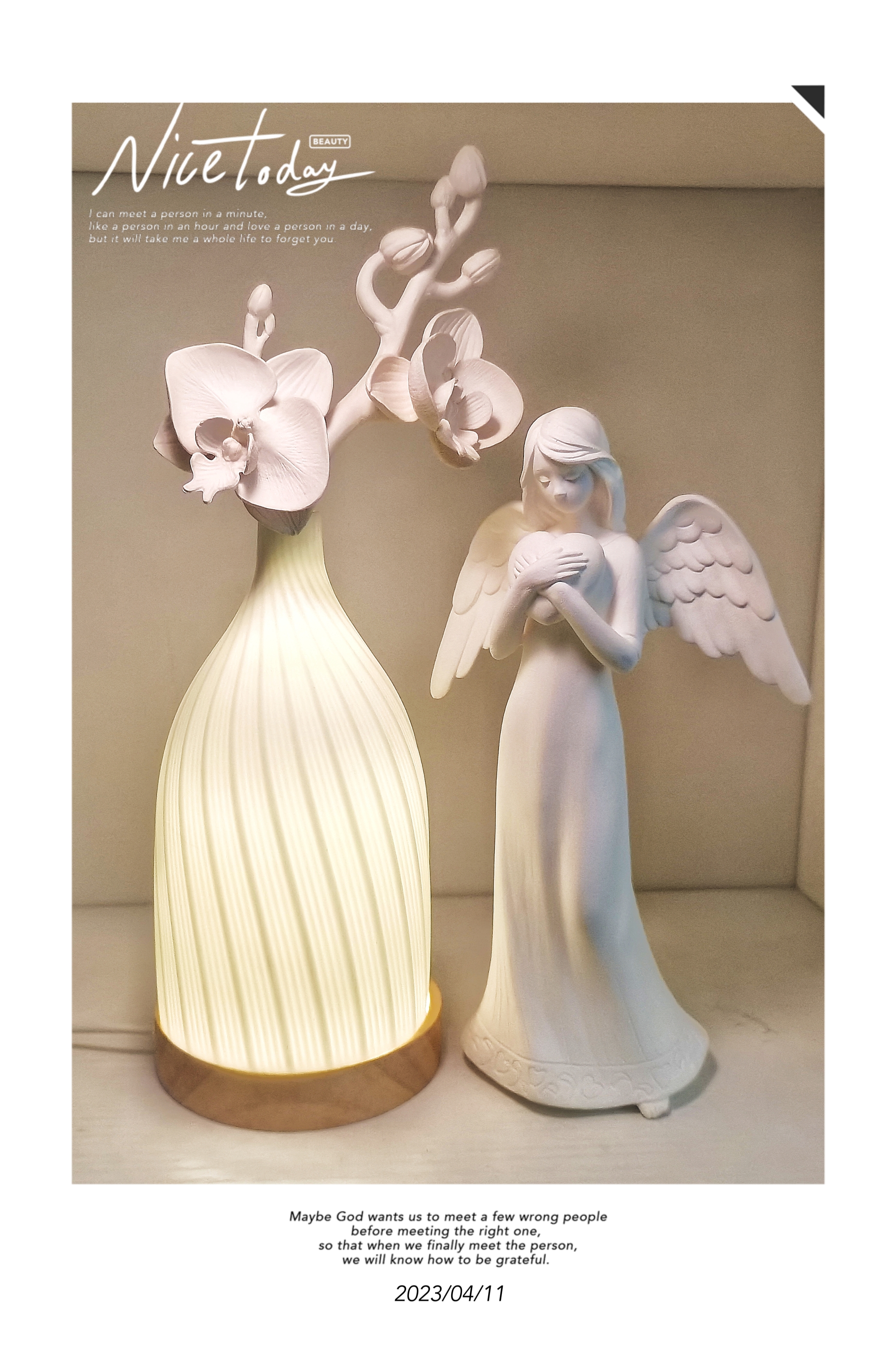 Angel aromatherapy night light，