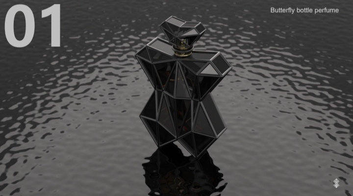 Perfume bottle，butterfly，