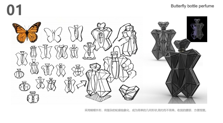 Perfume bottle，butterfly，