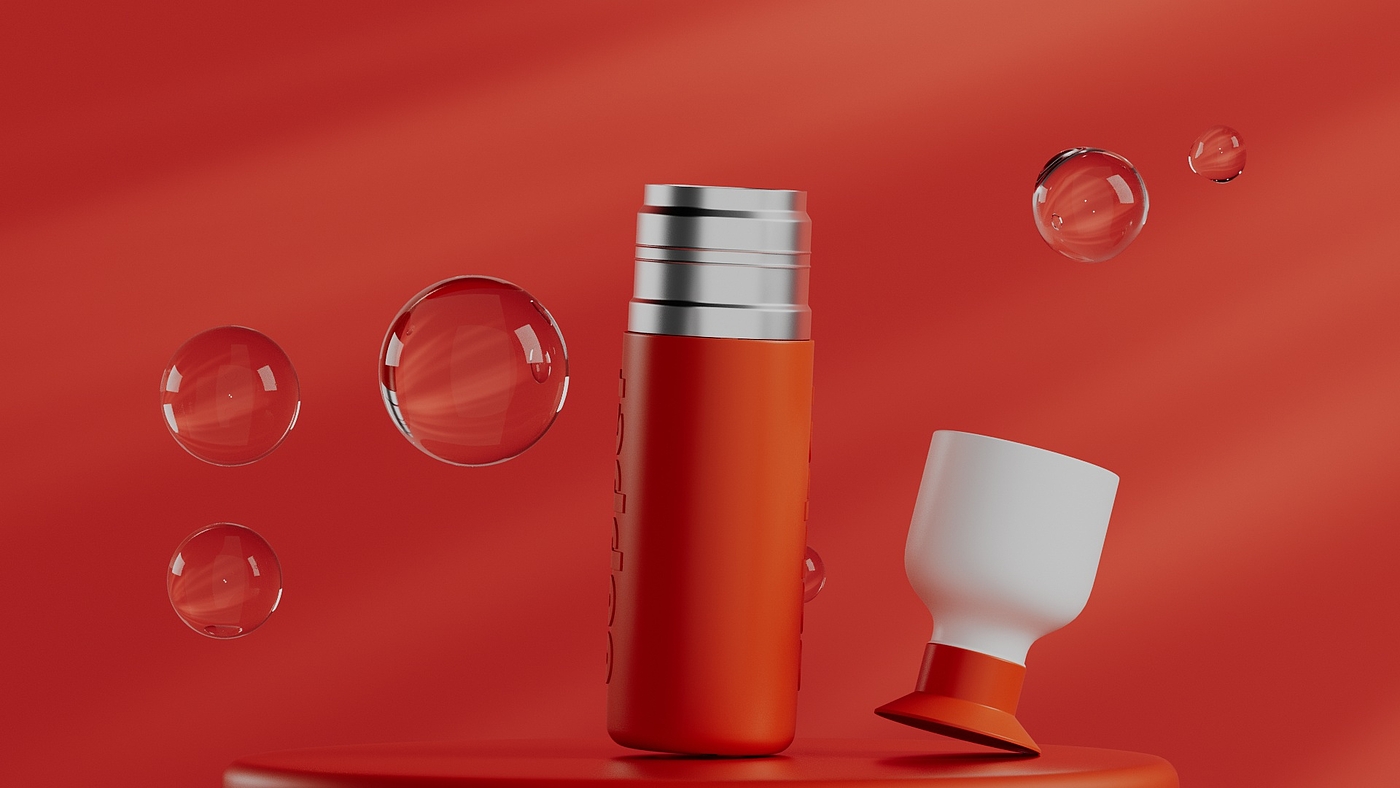 c4d，Product animation，octane，Water cup，