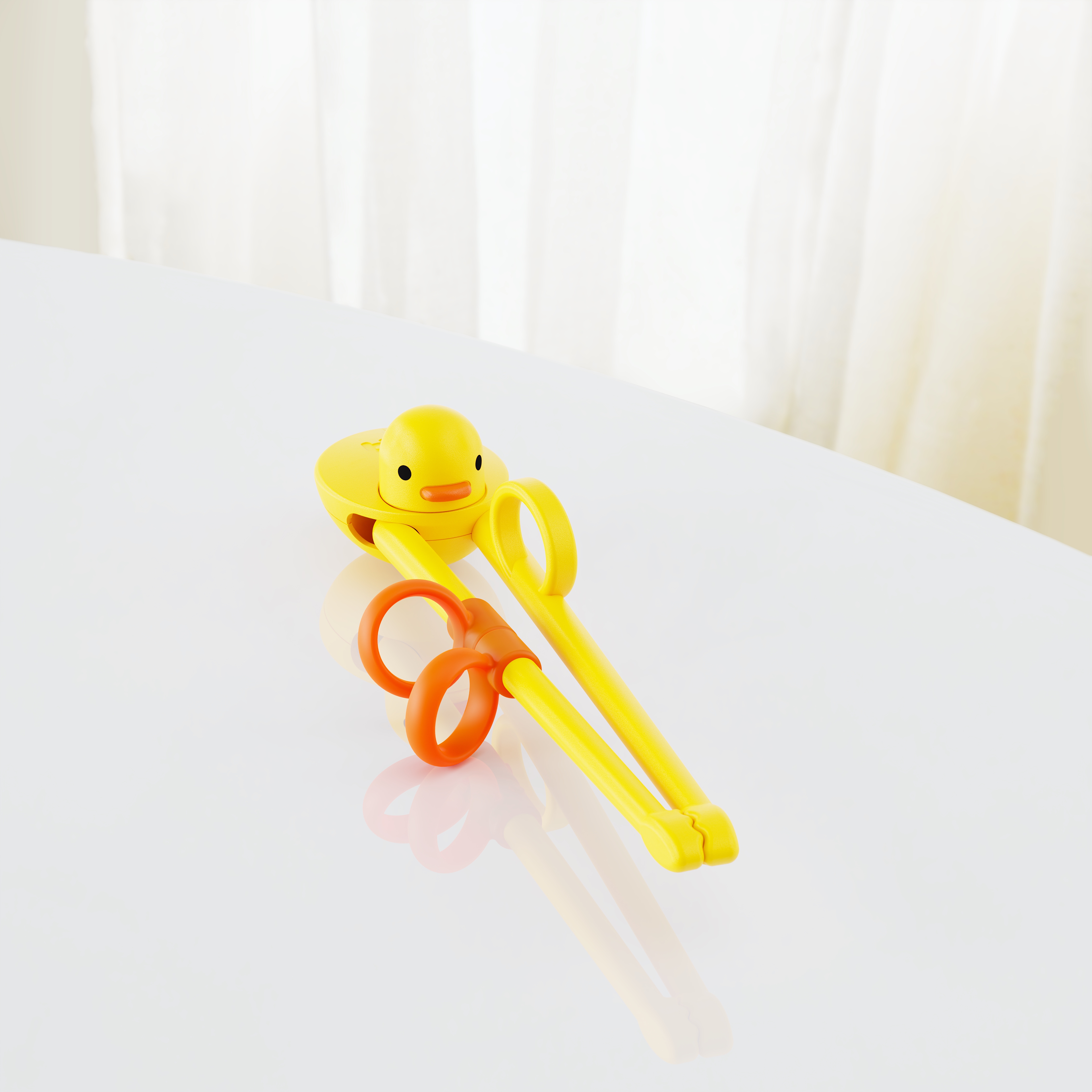 Mother and baby，tableware，bowl，chopsticks，silica gel，Cartoon，product design，3D rendering，