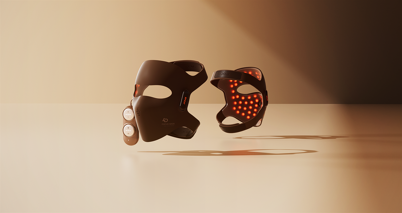 c4d，octane，Beauty makeup，Gehu，face shield，Product rendering，