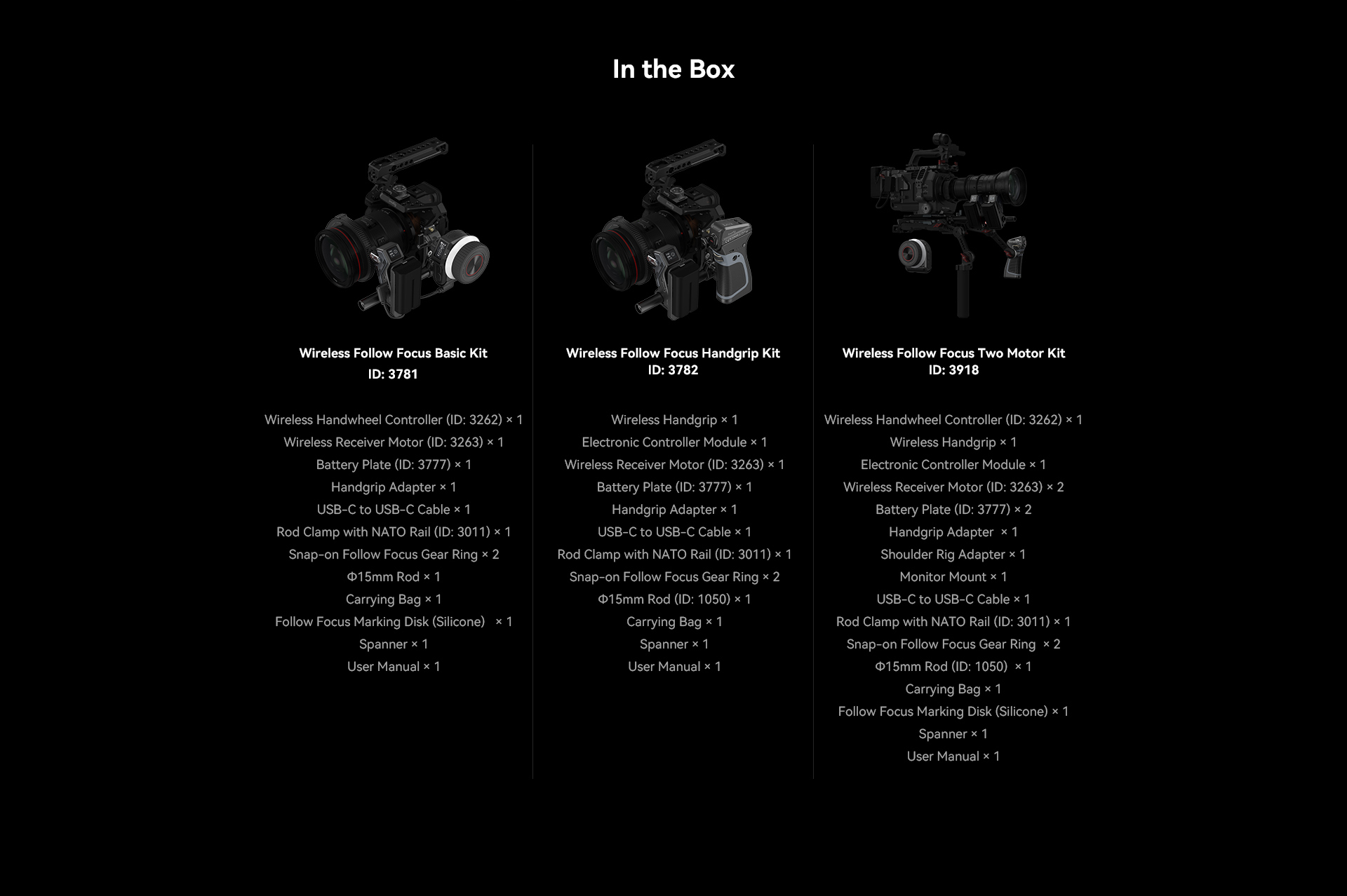 Wireless follow-focus system，modularization，Focus follower，