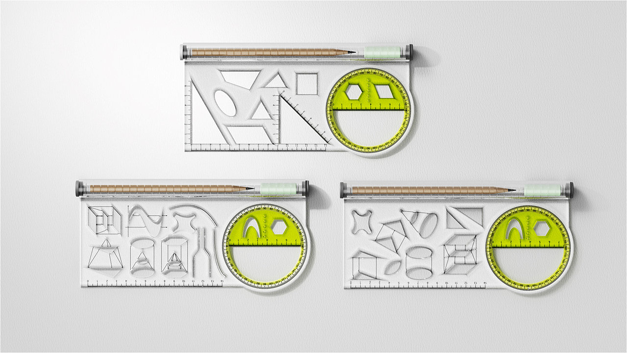 Small medium-high set ruler，Special ruler for Senior high school examination，function drawing ruler，Multi-function set ruler，Geometric drawing ruler，movable set ruler，