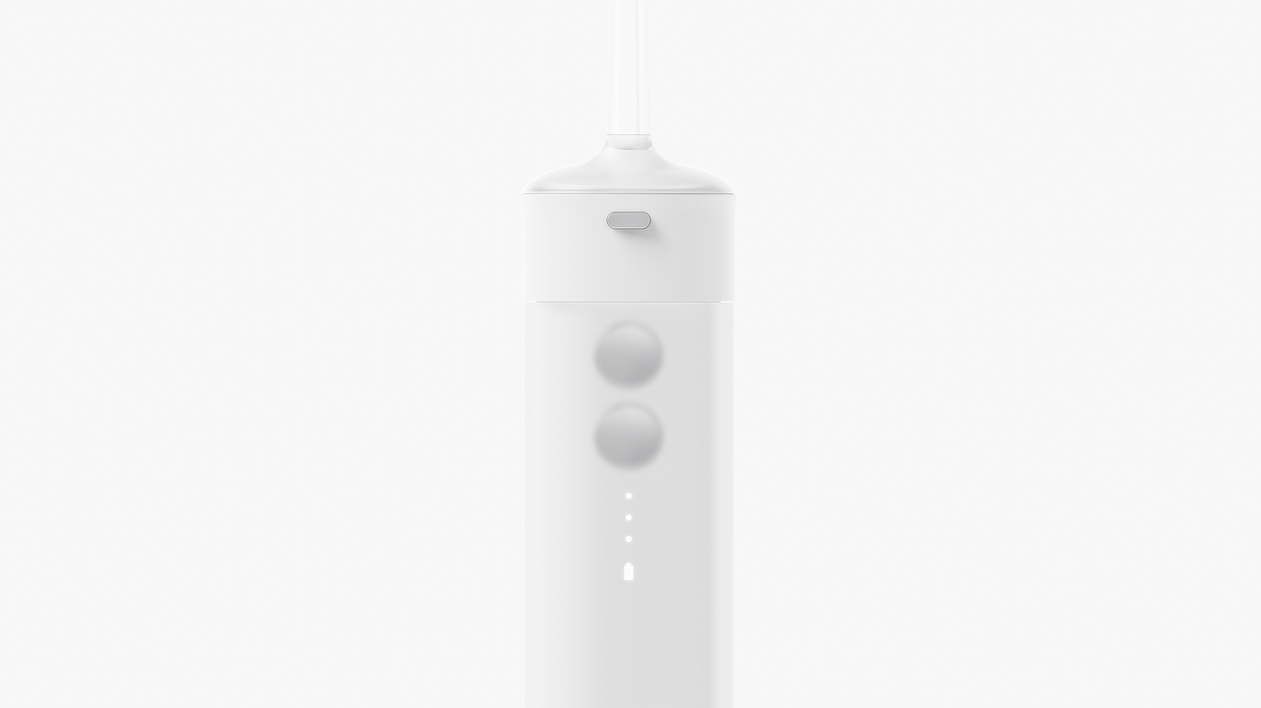 oral irrigator，clean，spiral curve structure，white，