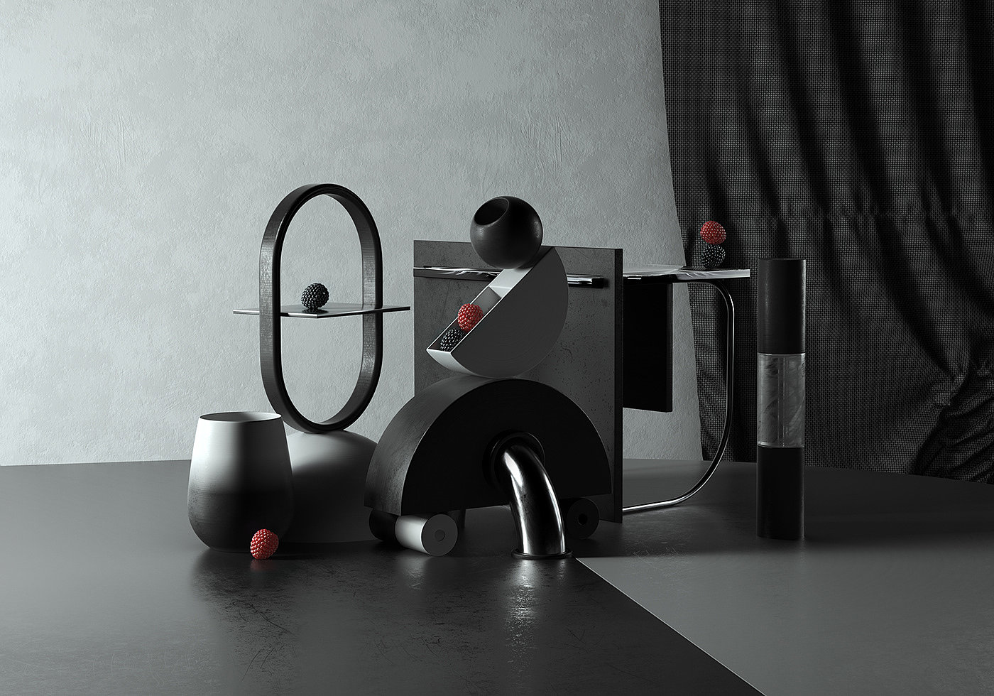 Render，c4d，classical，Gonzalo Miranda，Modern life，