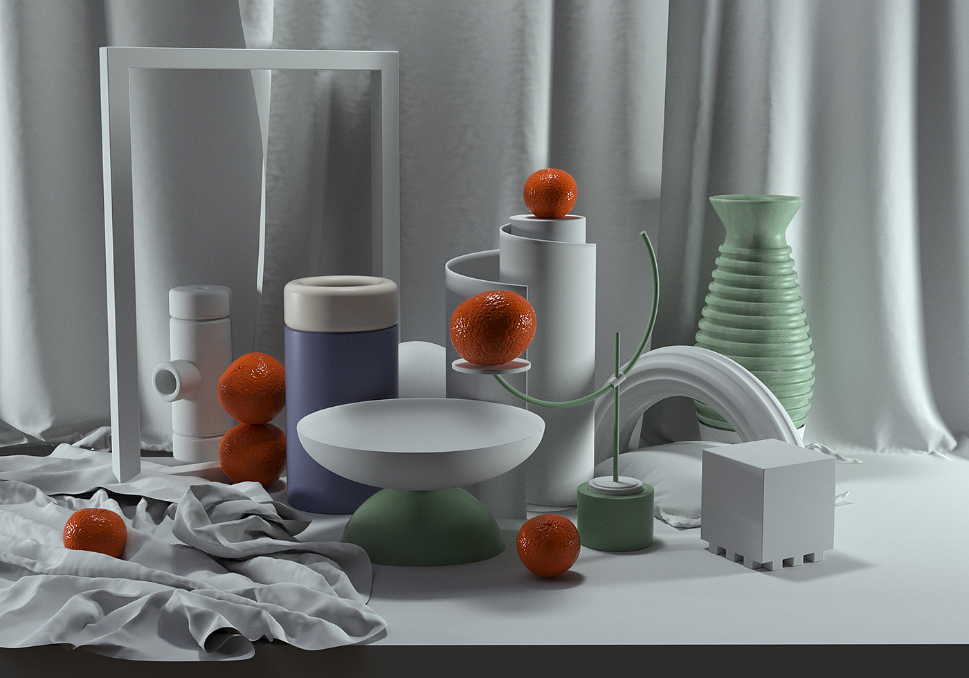 Render，c4d，classical，Gonzalo Miranda，Modern life，