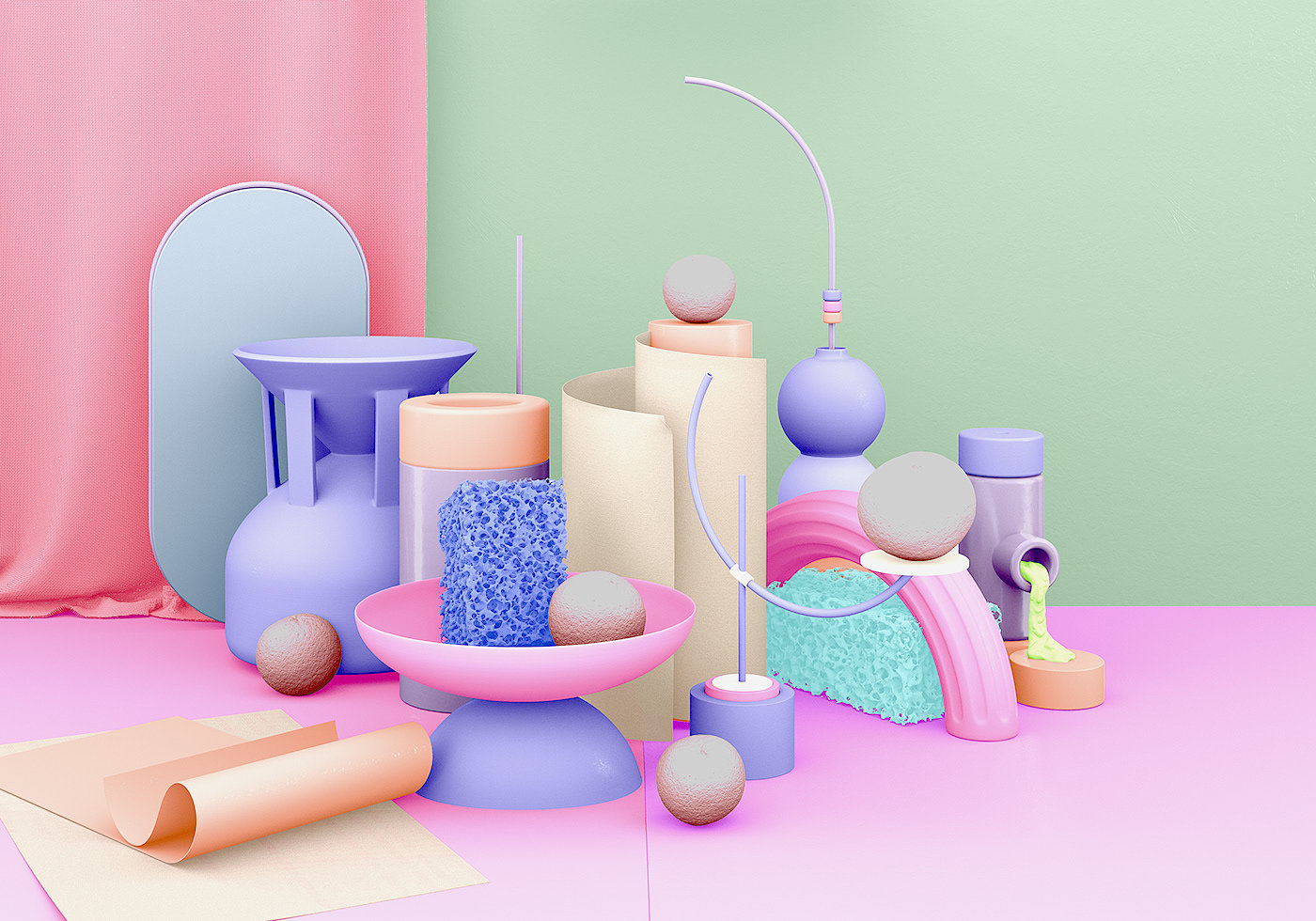 Render，c4d，classical，Gonzalo Miranda，Modern life，