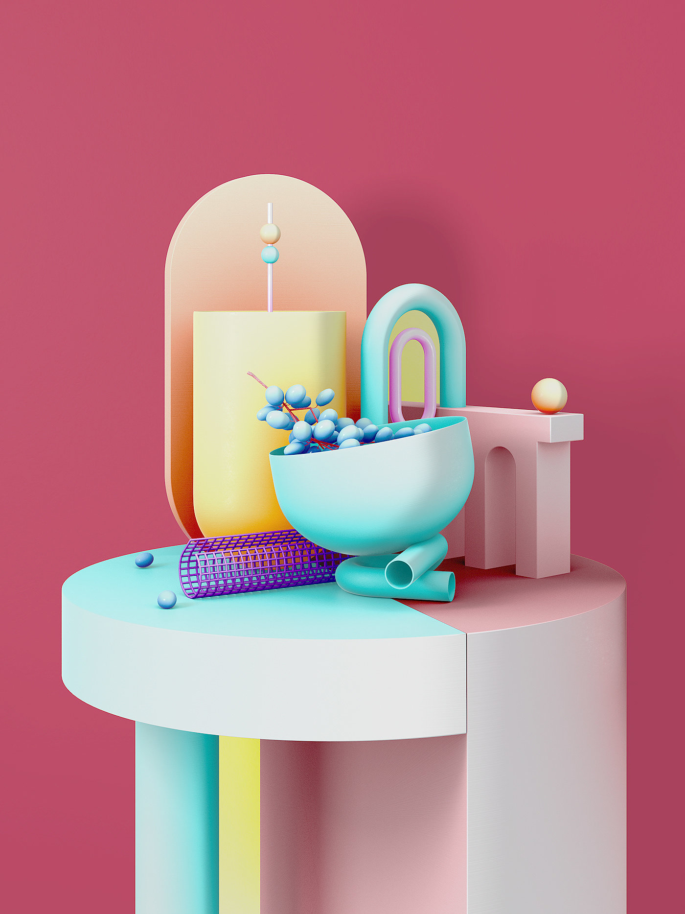 Render，c4d，classical，Gonzalo Miranda，Modern life，