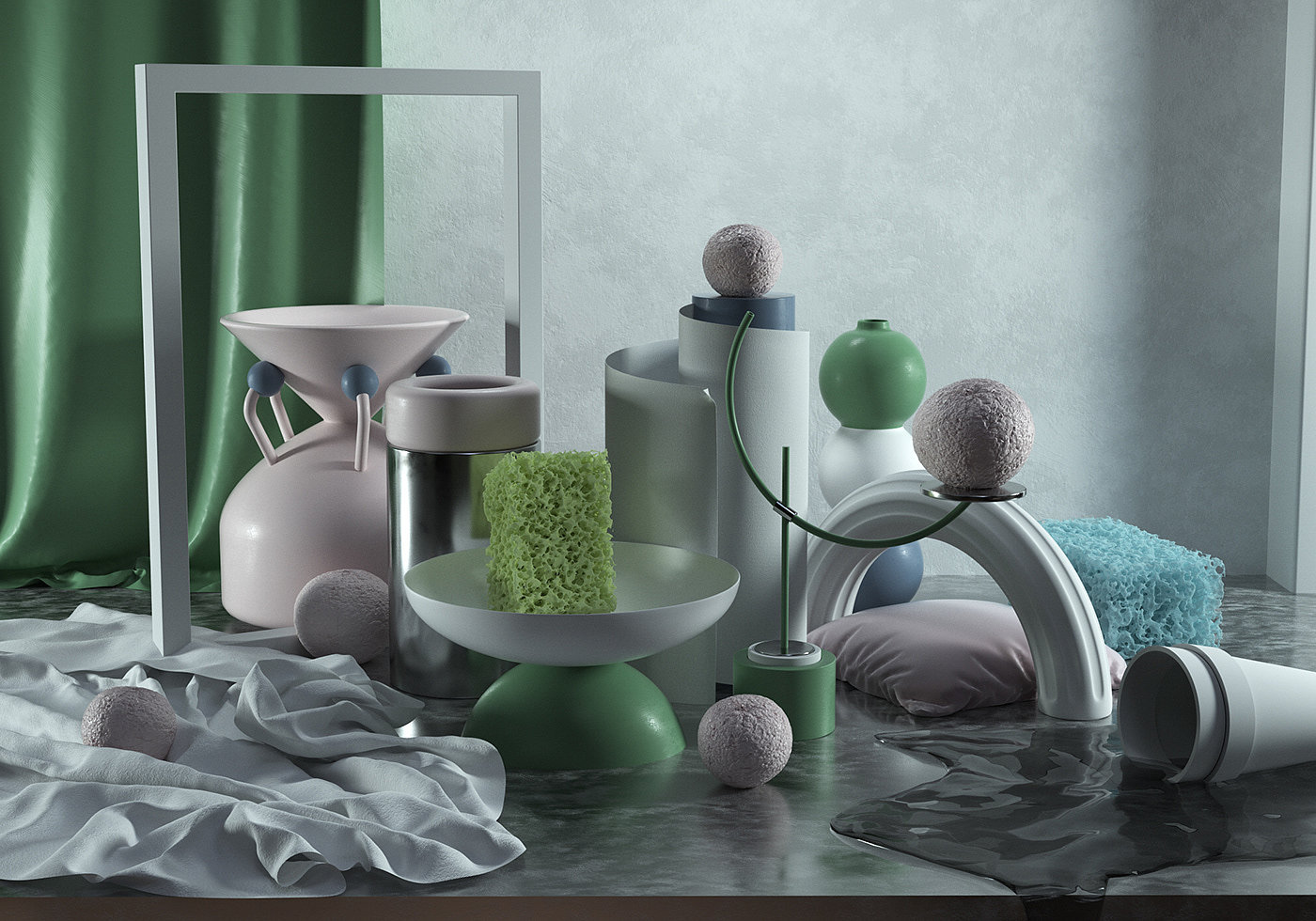 Render，c4d，classical，Gonzalo Miranda，Modern life，